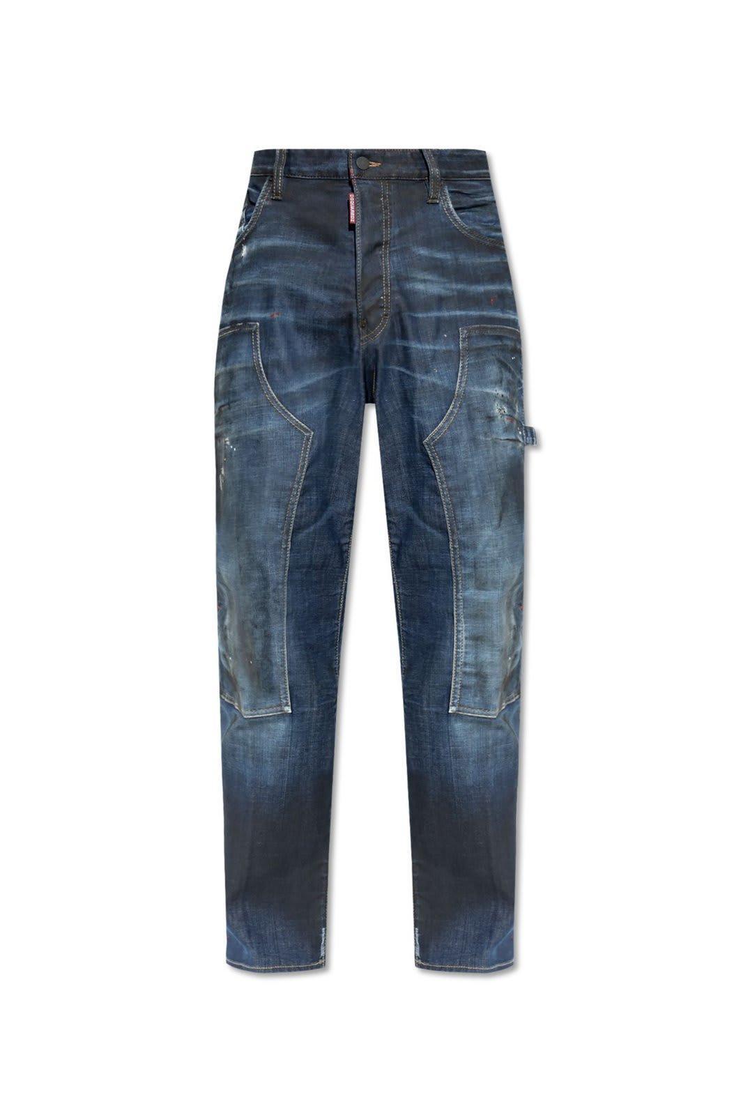 DSQUARED2 Dark Grease Monkey Wash Cool Guy Jeans In Blue Product Image