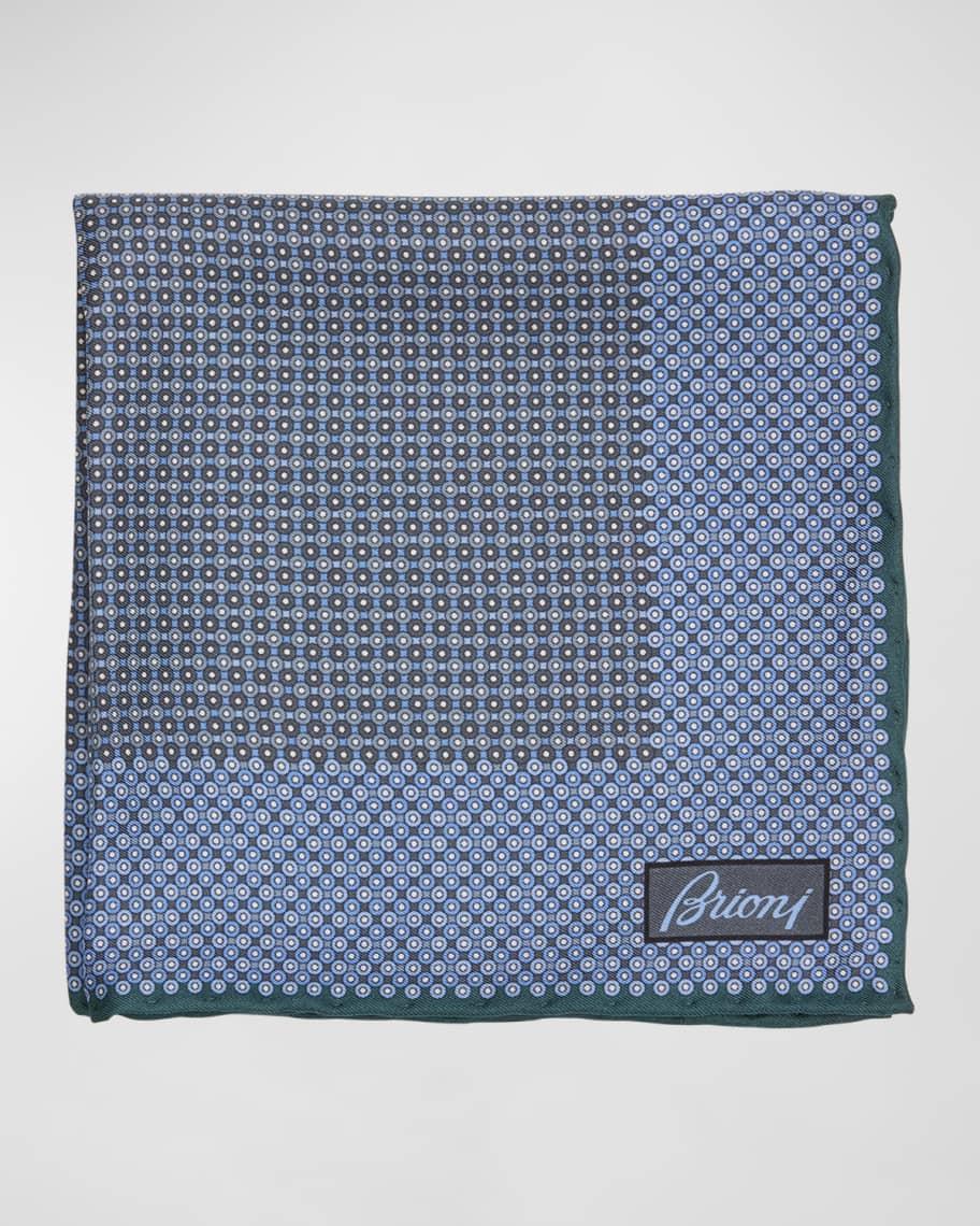 Mens Circle-Print Pocket Square Product Image