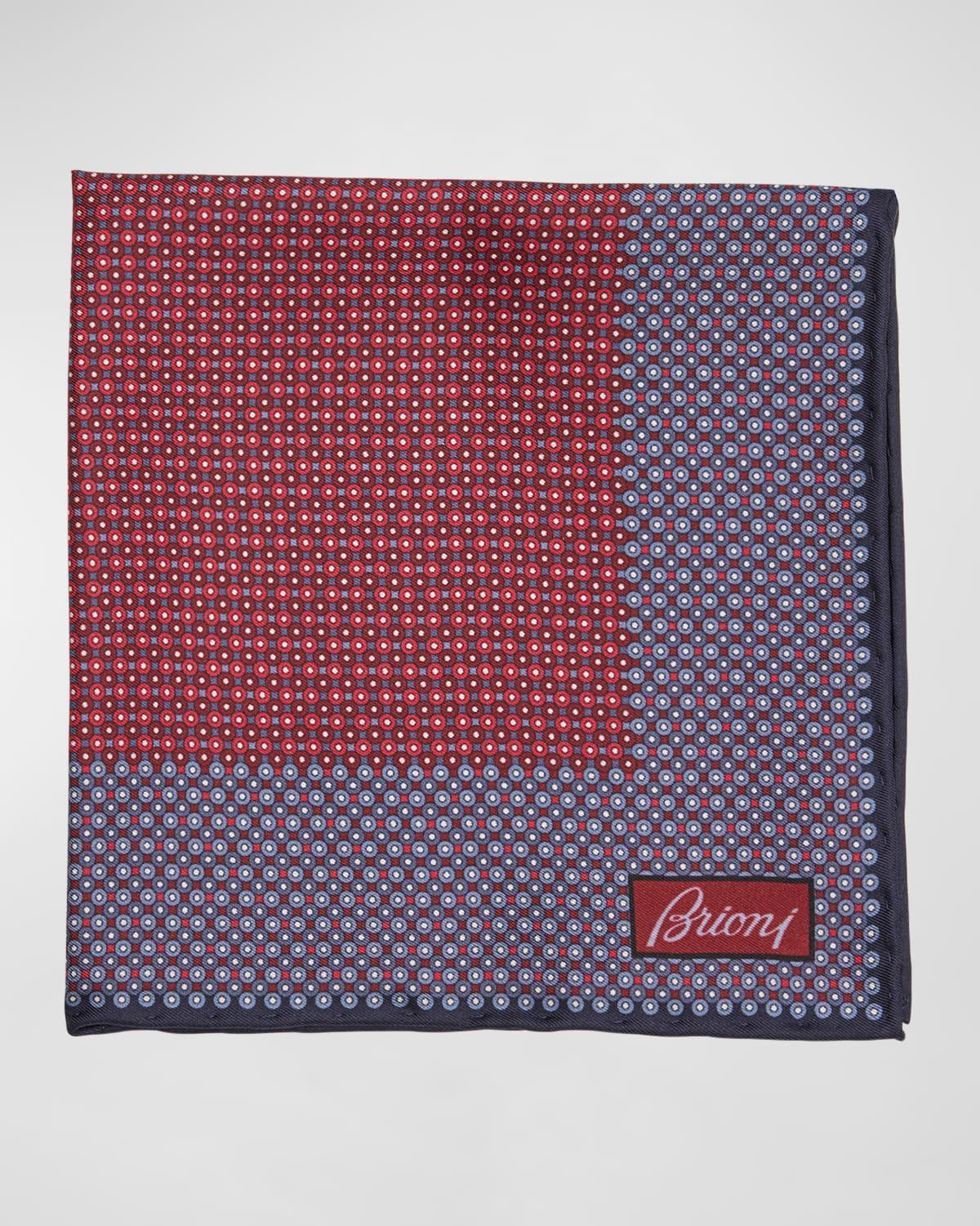 Mens Circle-Print Pocket Square Product Image