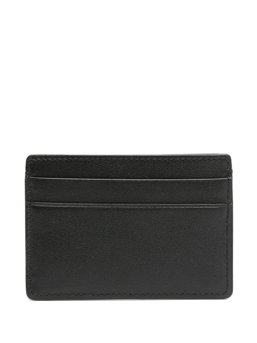 VERSACE Medusa Head-plaque Leather Card Holder In Black-palladium Product Image