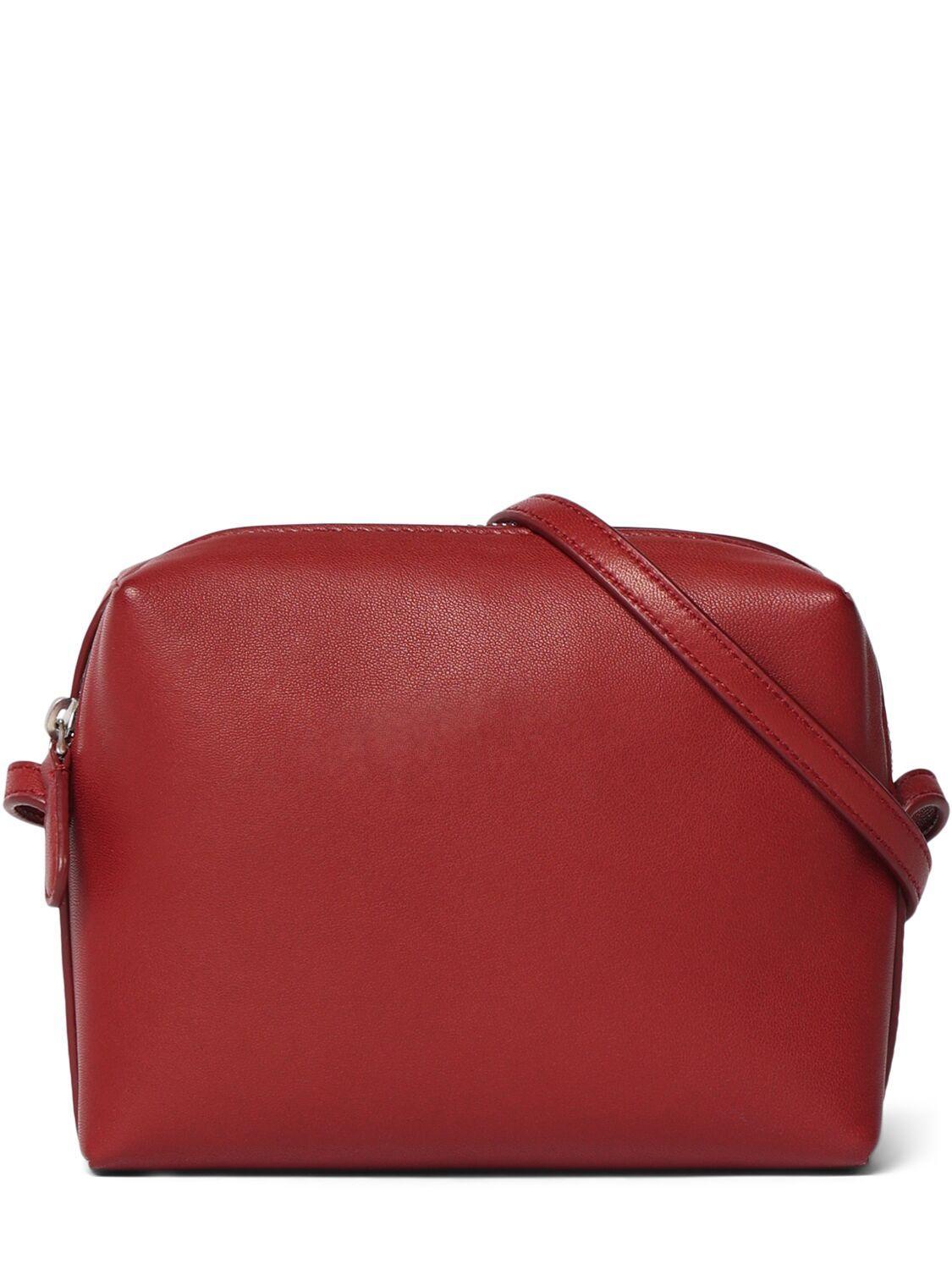 THE ROW Regent Nappa Leather Crossbody Bag In Red Product Image