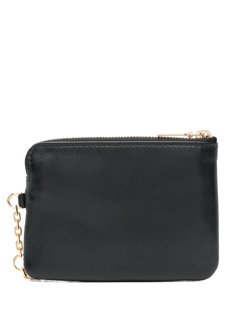 ALEXANDER MCQUEEN Logo Zipper Clutch In Black Product Image