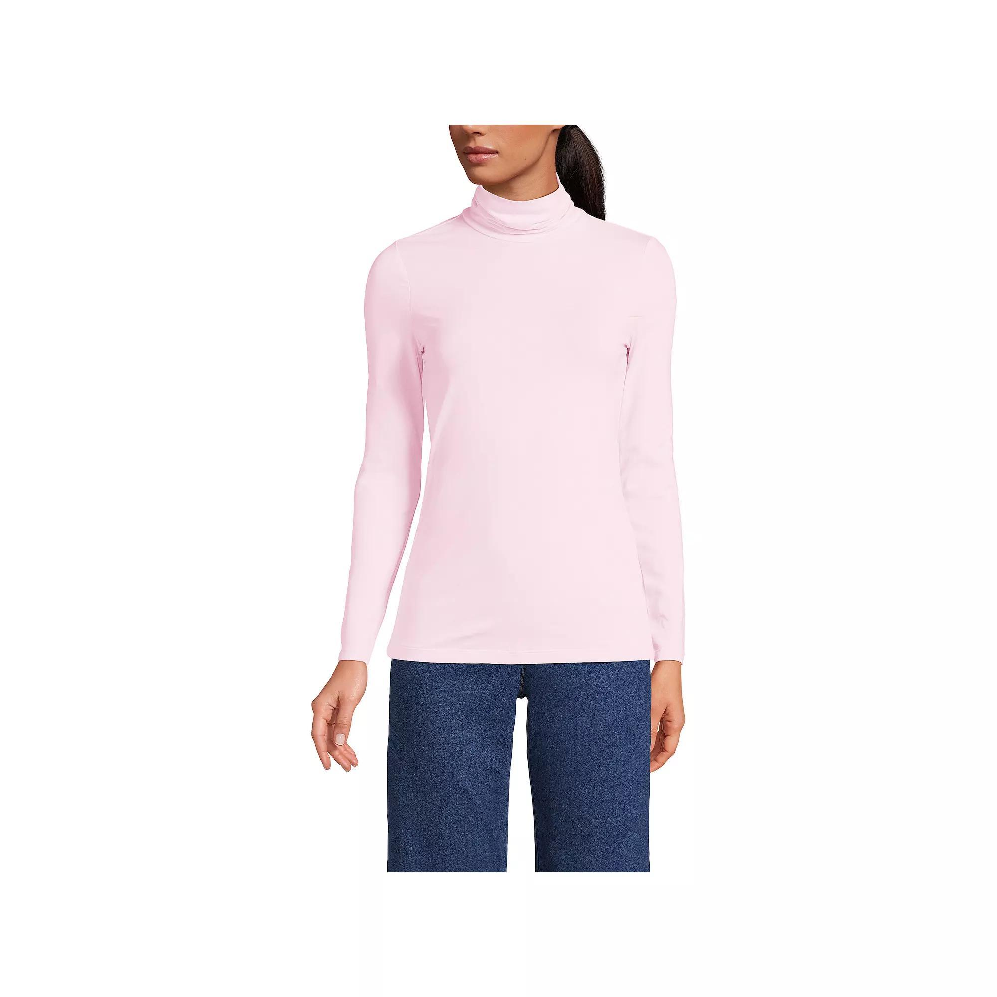 Petite Lands' End Lightweight Fitted Long Sleeve Turtleneck, Women's,  Product Image