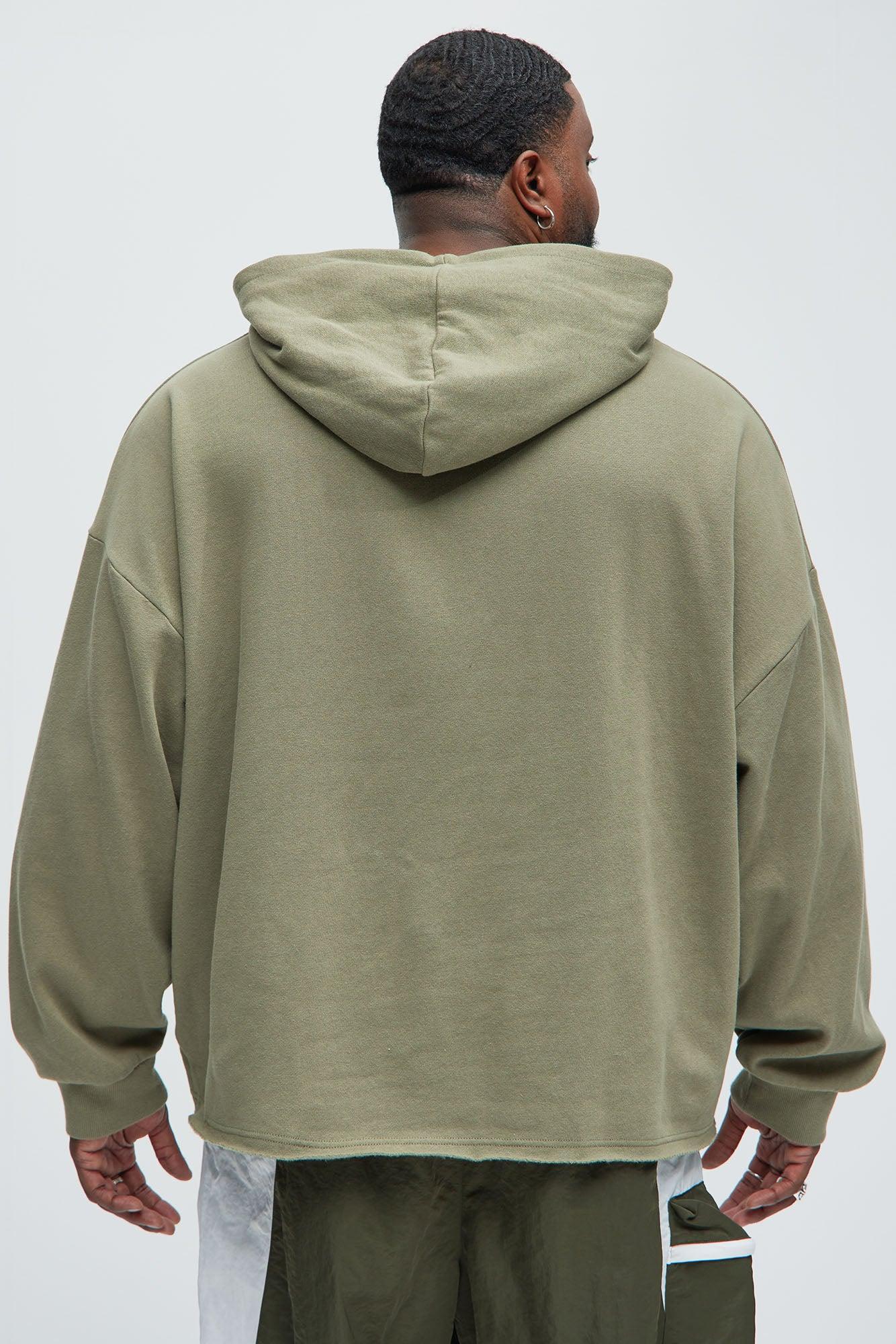 Ruffed Up Oversized Hoodie - Green Product Image