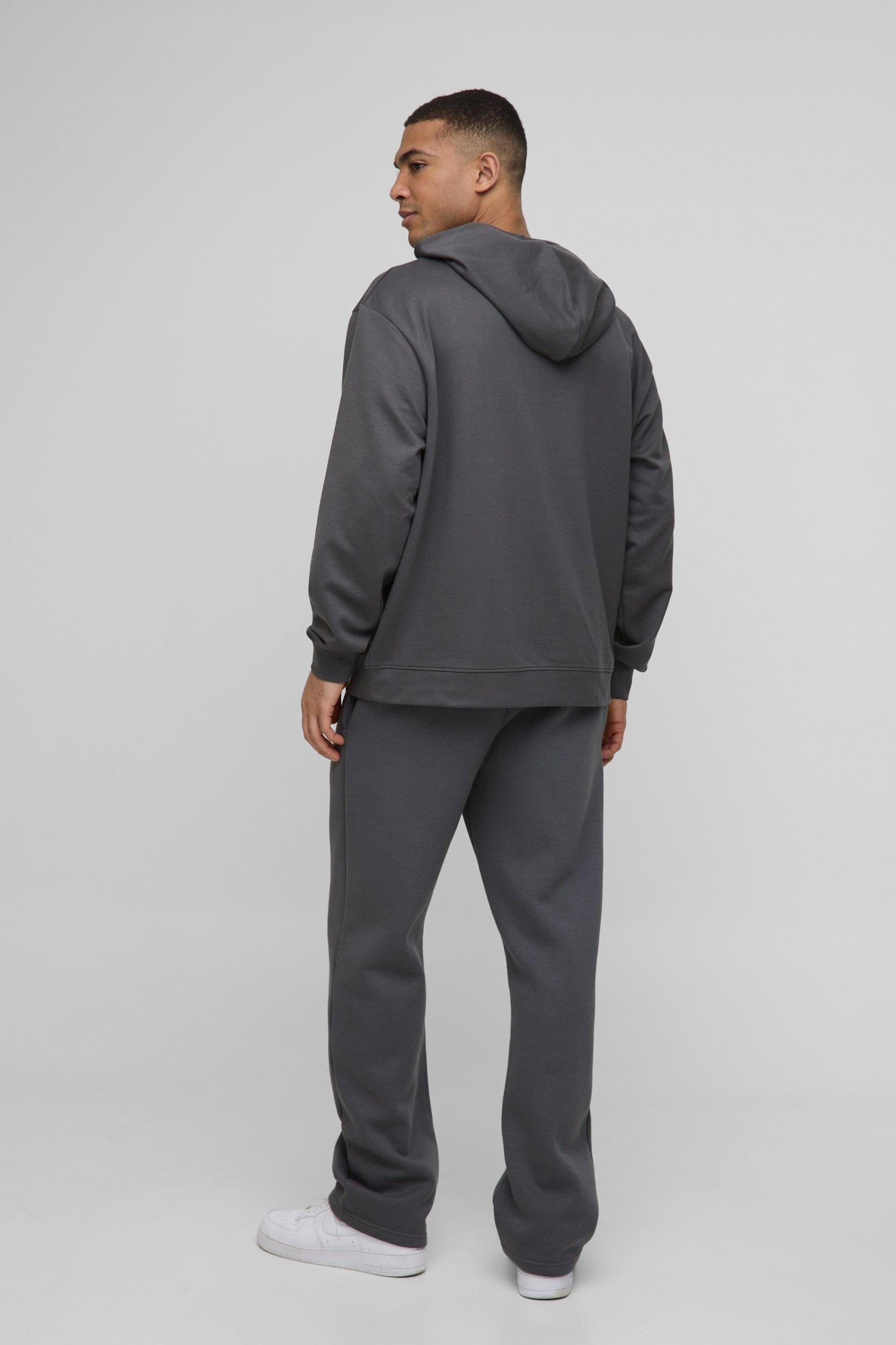 260GSM Loopback Basic Oversized Over The Head Hoodie | boohooMAN USA Product Image