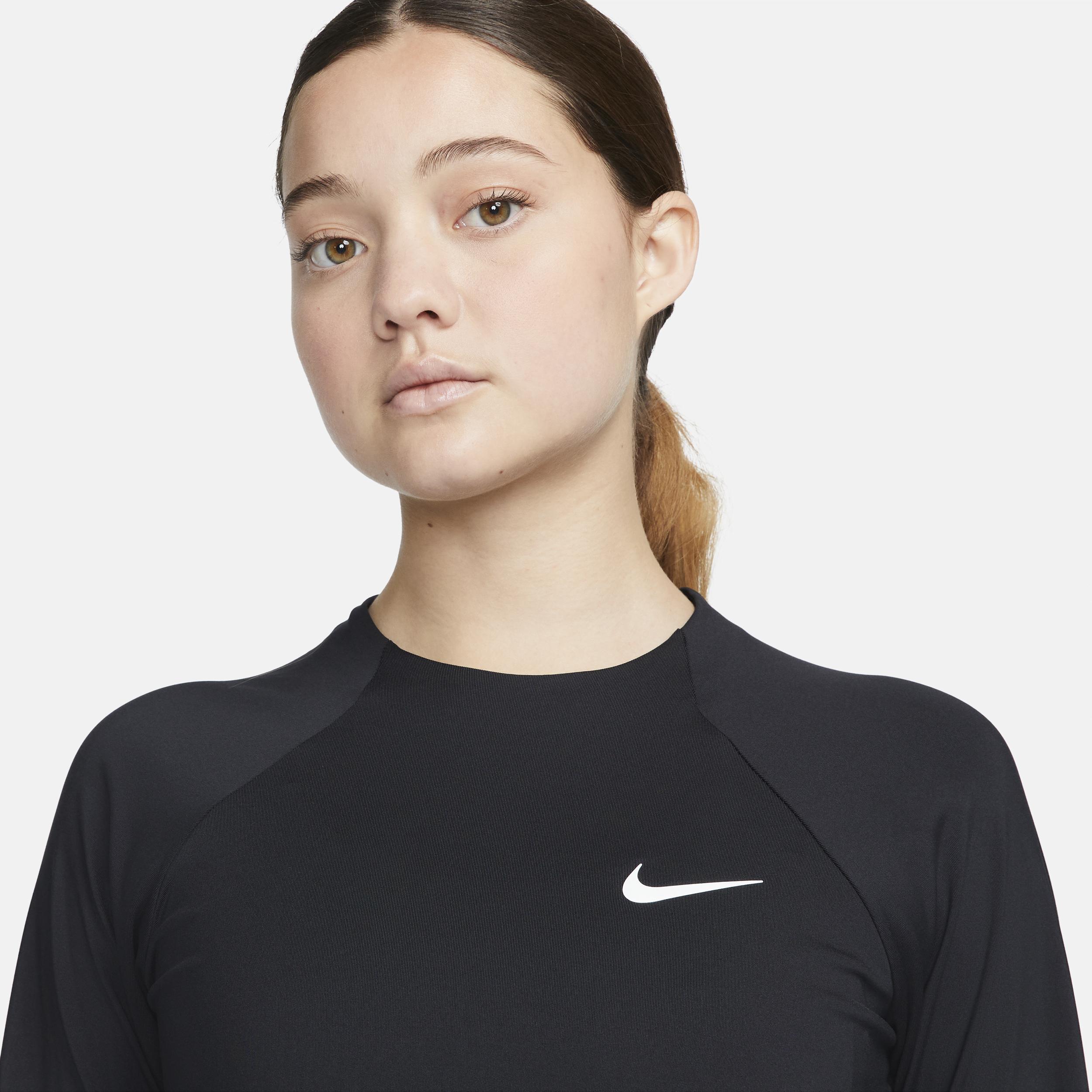 Nike Women's Essential Dri-FIT Long-Sleeve Hydroguard Swim Top (Plus Size) Product Image