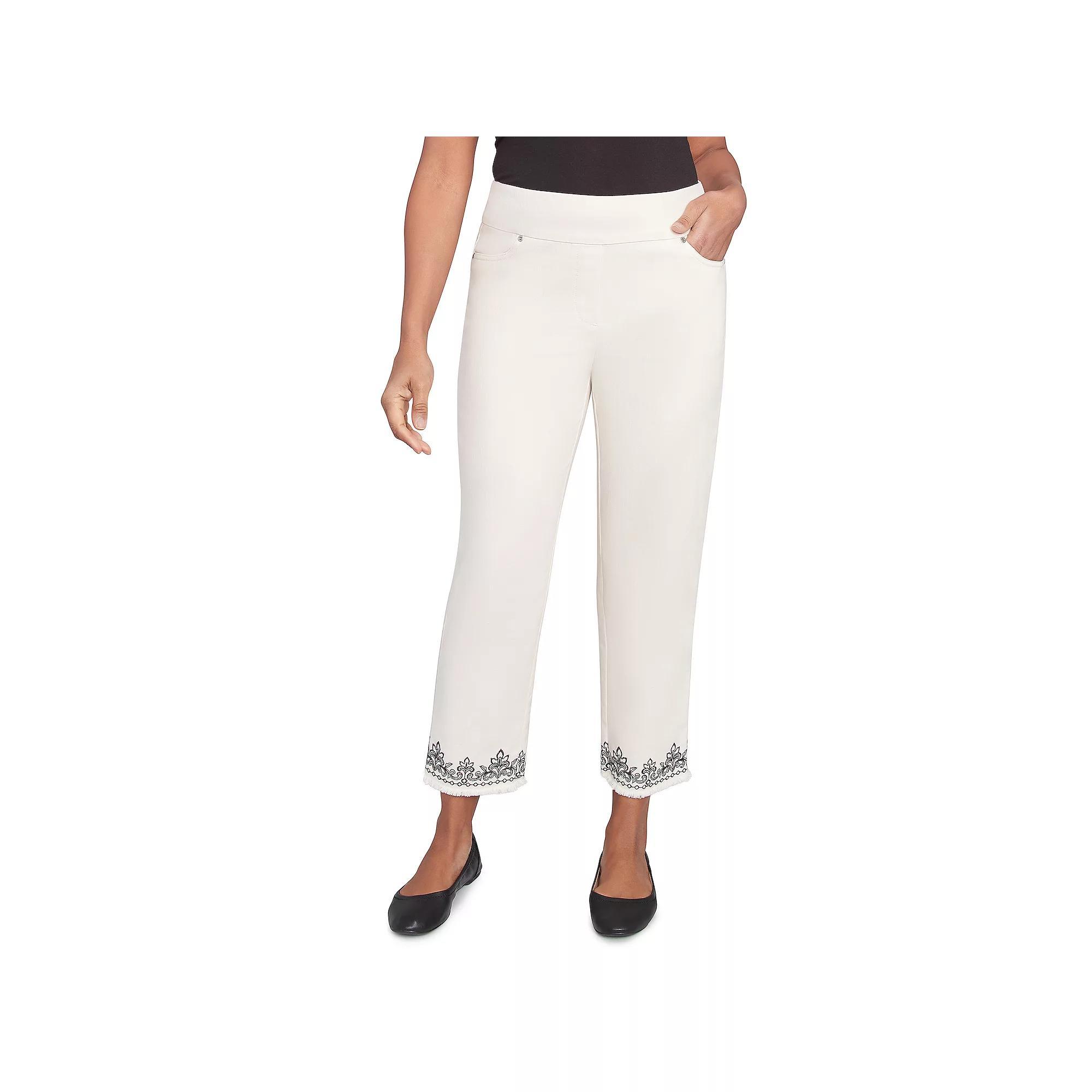 Alfred Dunner Women's Classic Cuffed Medallion Ankle Pants,  Product Image