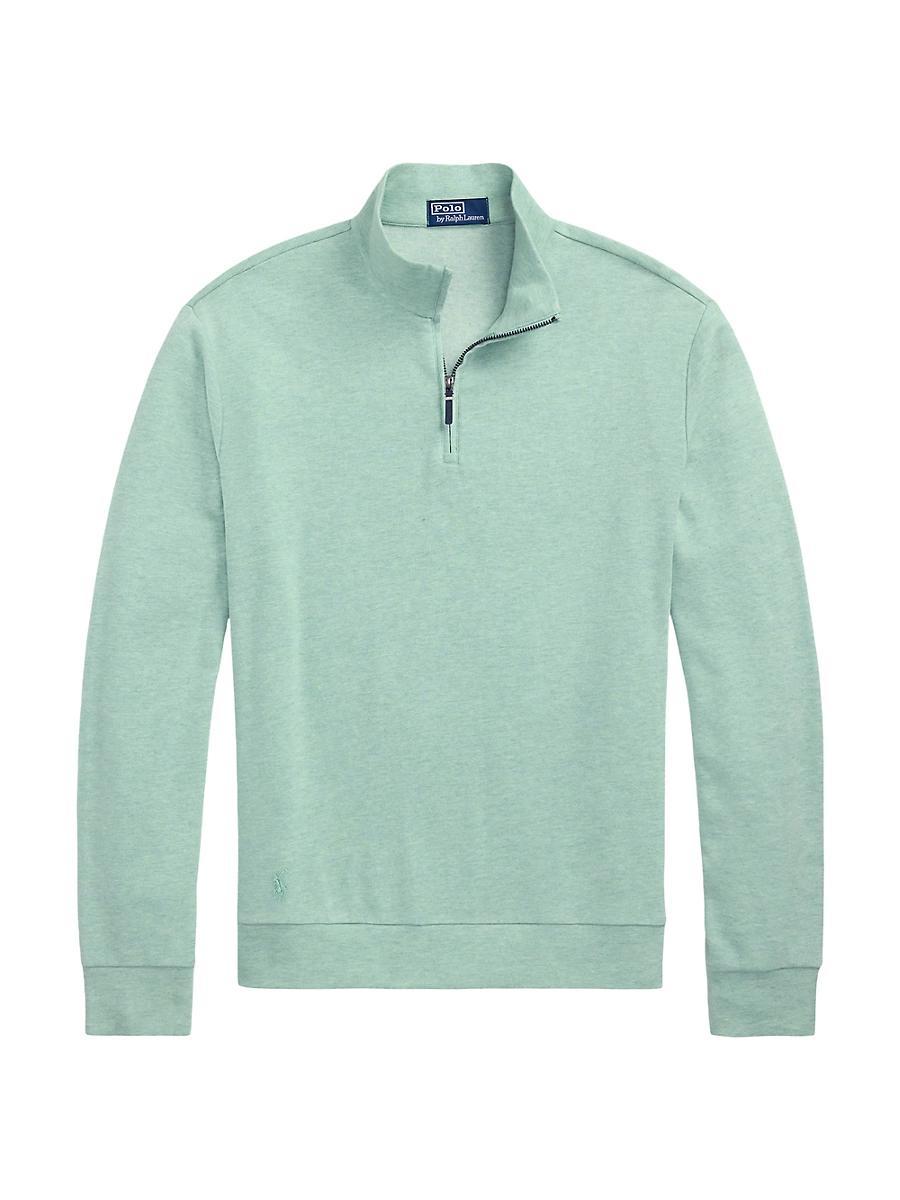 Mens Double-Knit Jacquard Quarter-Zip Sweater Product Image