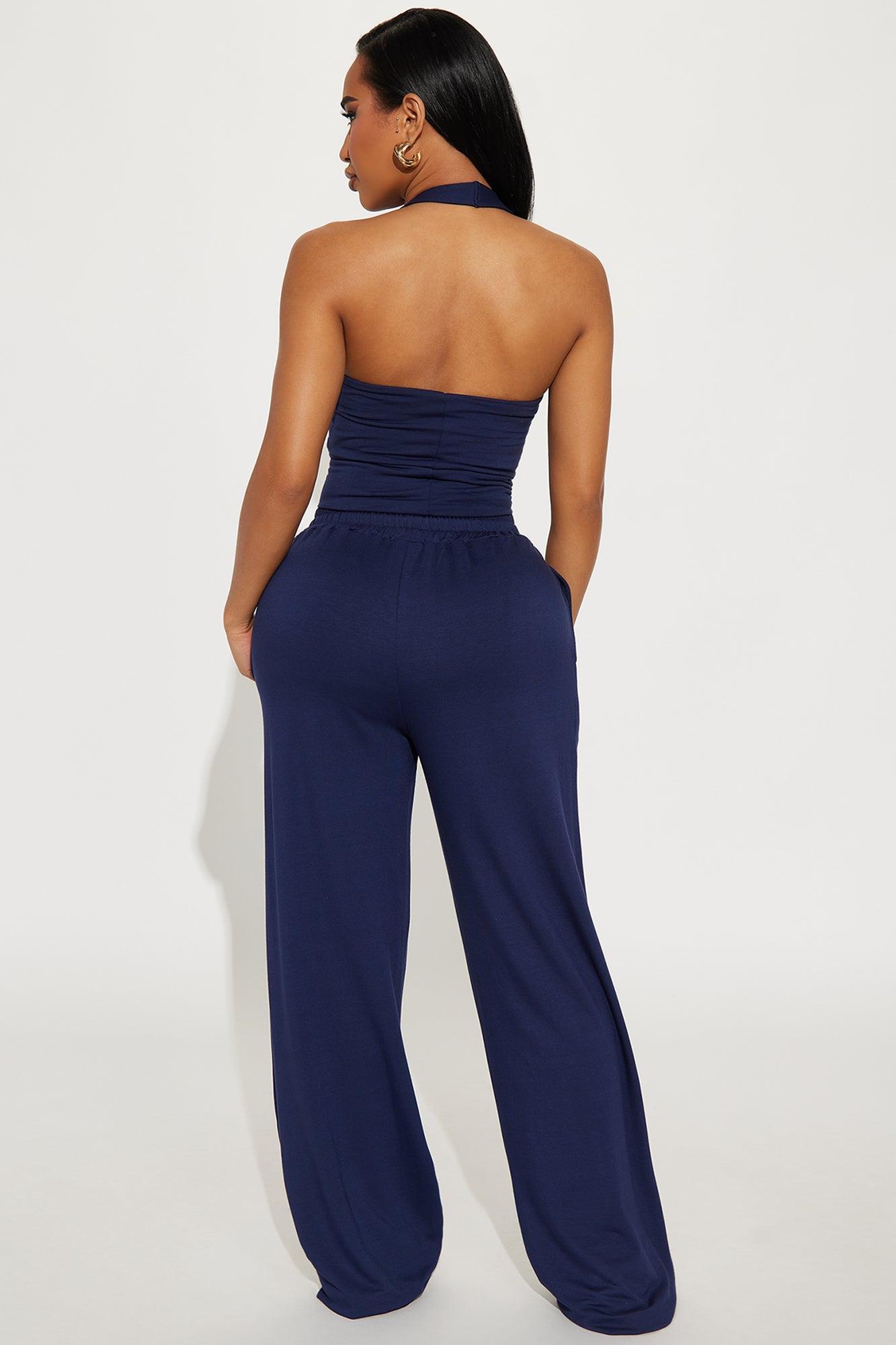 Just Stepping Out Pant Set - Navy Product Image