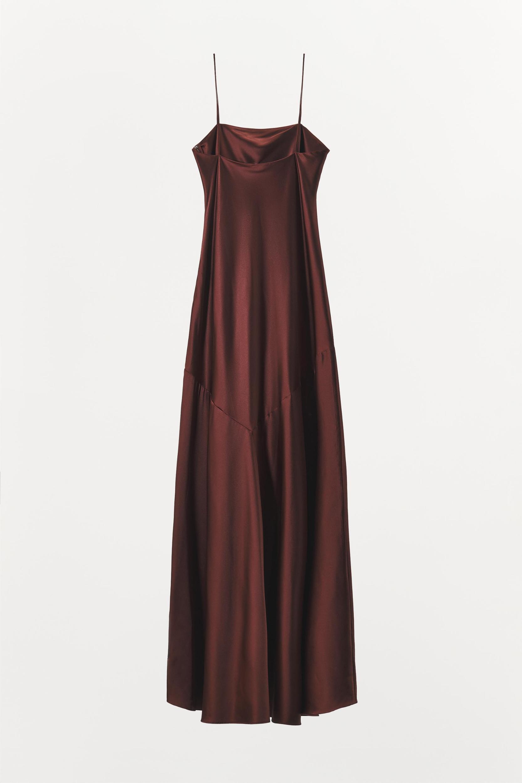 SATIN STRAP DRESS Product Image