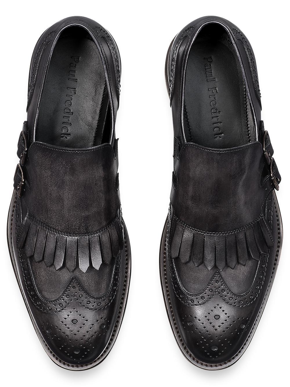 James Kiltie Monk Strap Loafer - Charcoal Product Image