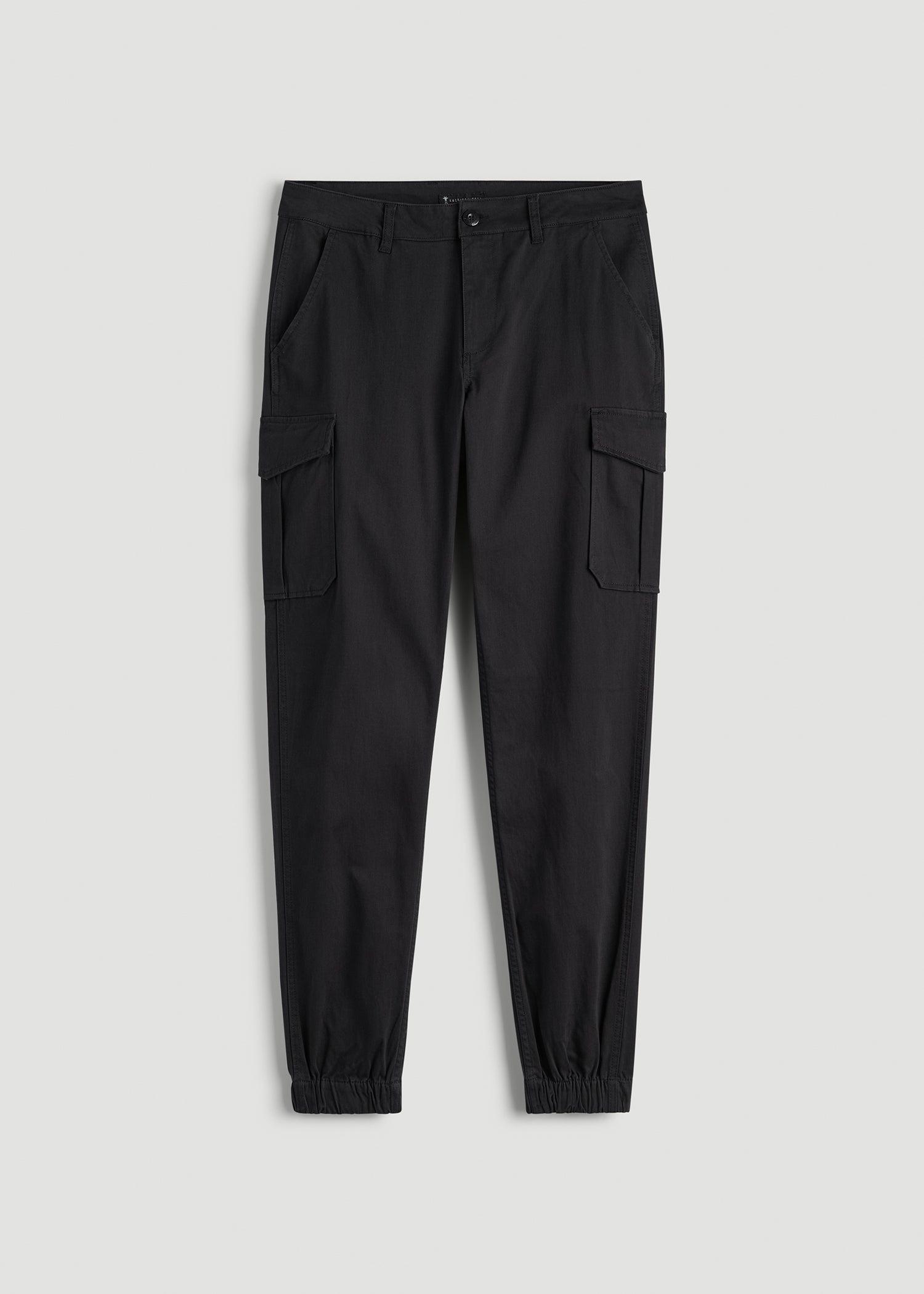 Tech-Knit Zip Joggers for Tall Men in Black Male Product Image