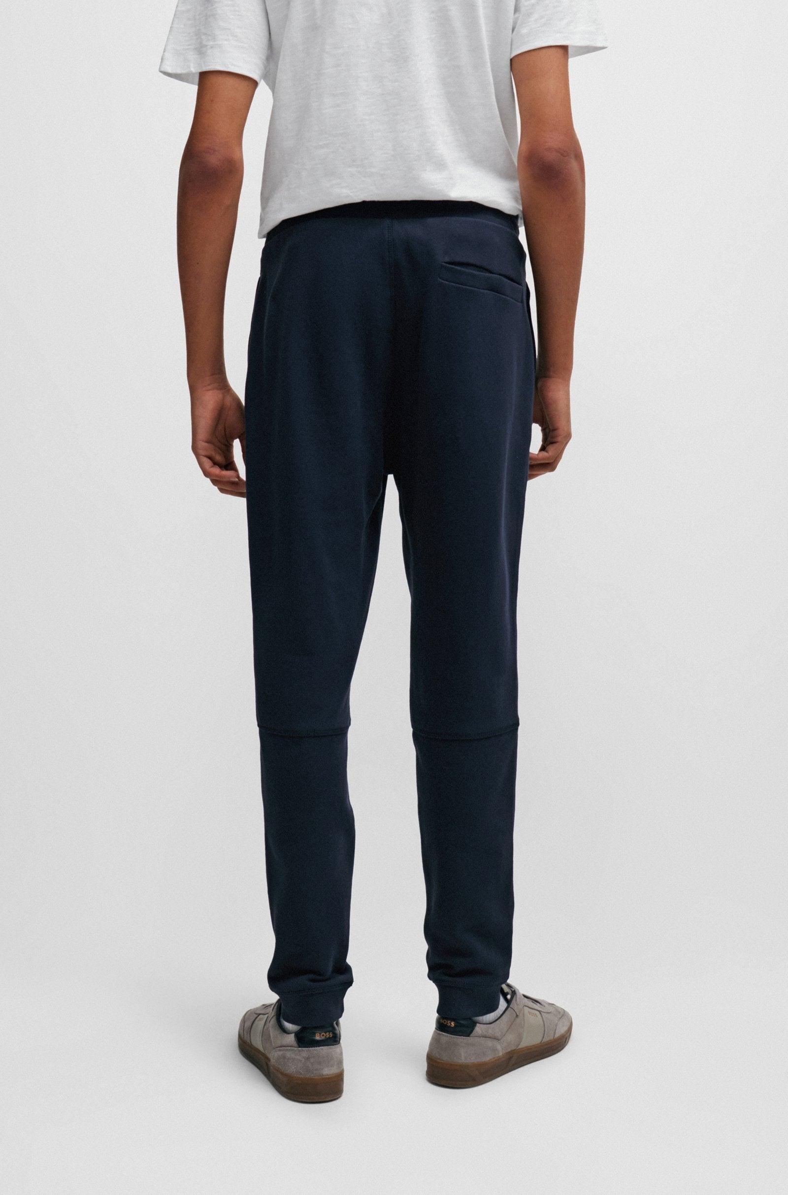 Boss COTTON-TERRY TRACKSUIT BOTTOMS WITH LOGO PATCH Product Image