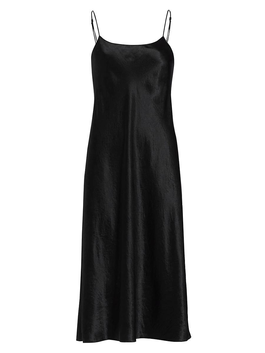 Satin Midi Slip Dress Product Image