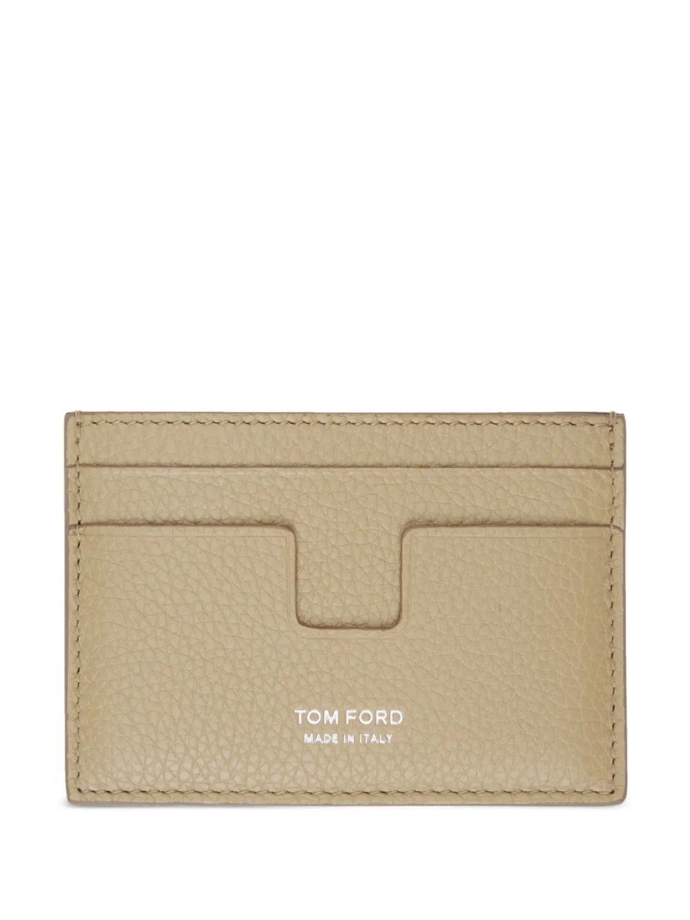 TOM FORD Leather Cardholder In Brown Product Image