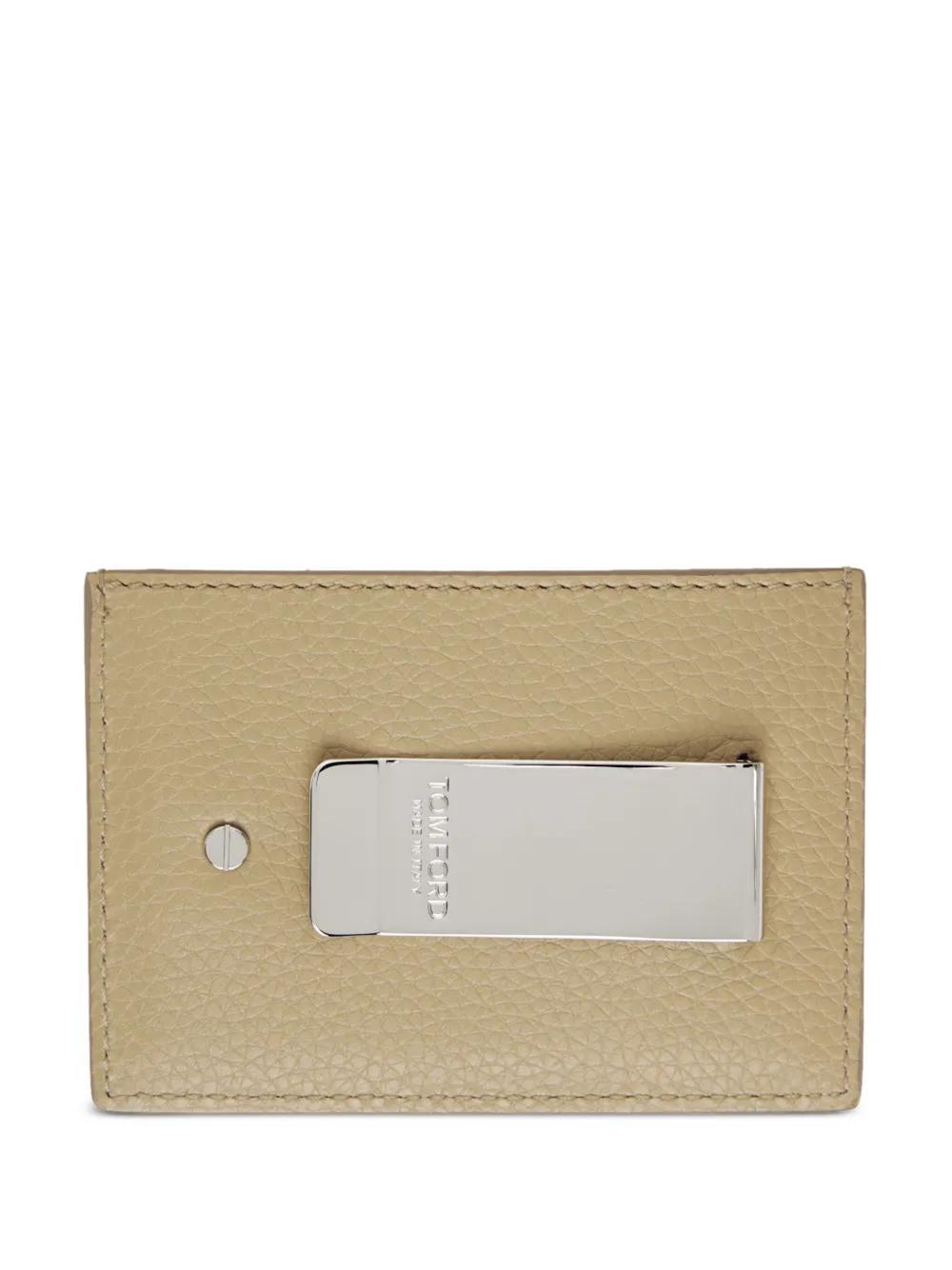 TOM FORD Leather Cardholder In Brown Product Image