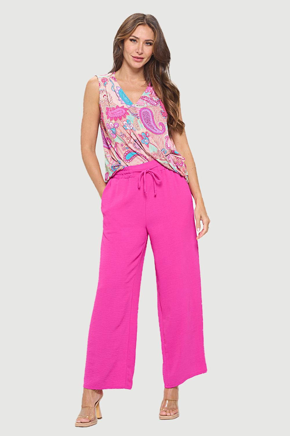 Drawstring Wide Leg Pant Product Image
