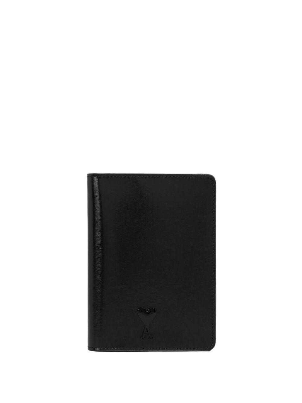 BOTTEGA VENETA Intrecciato Passport Holder In Black-silver Product Image