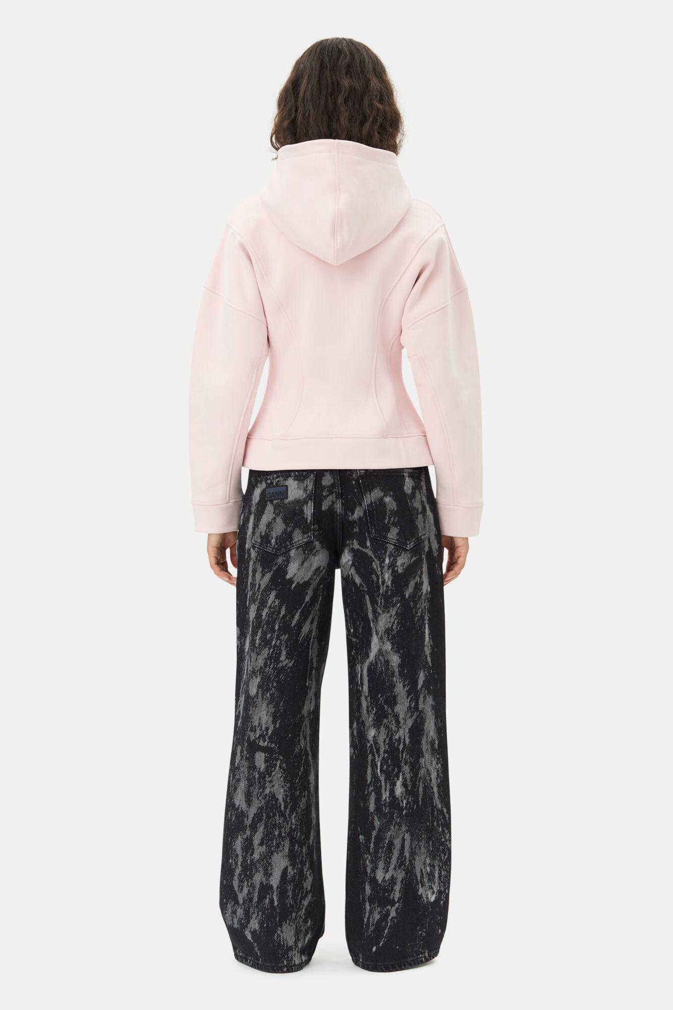 Pink Fleece Zip Hoodie Product Image