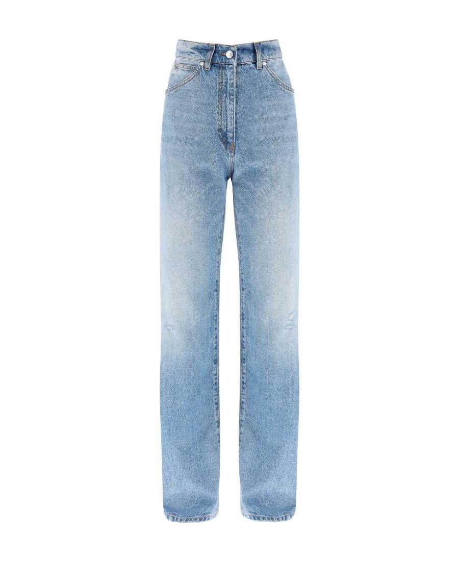 MSGM Logo Jeans In Blue Product Image