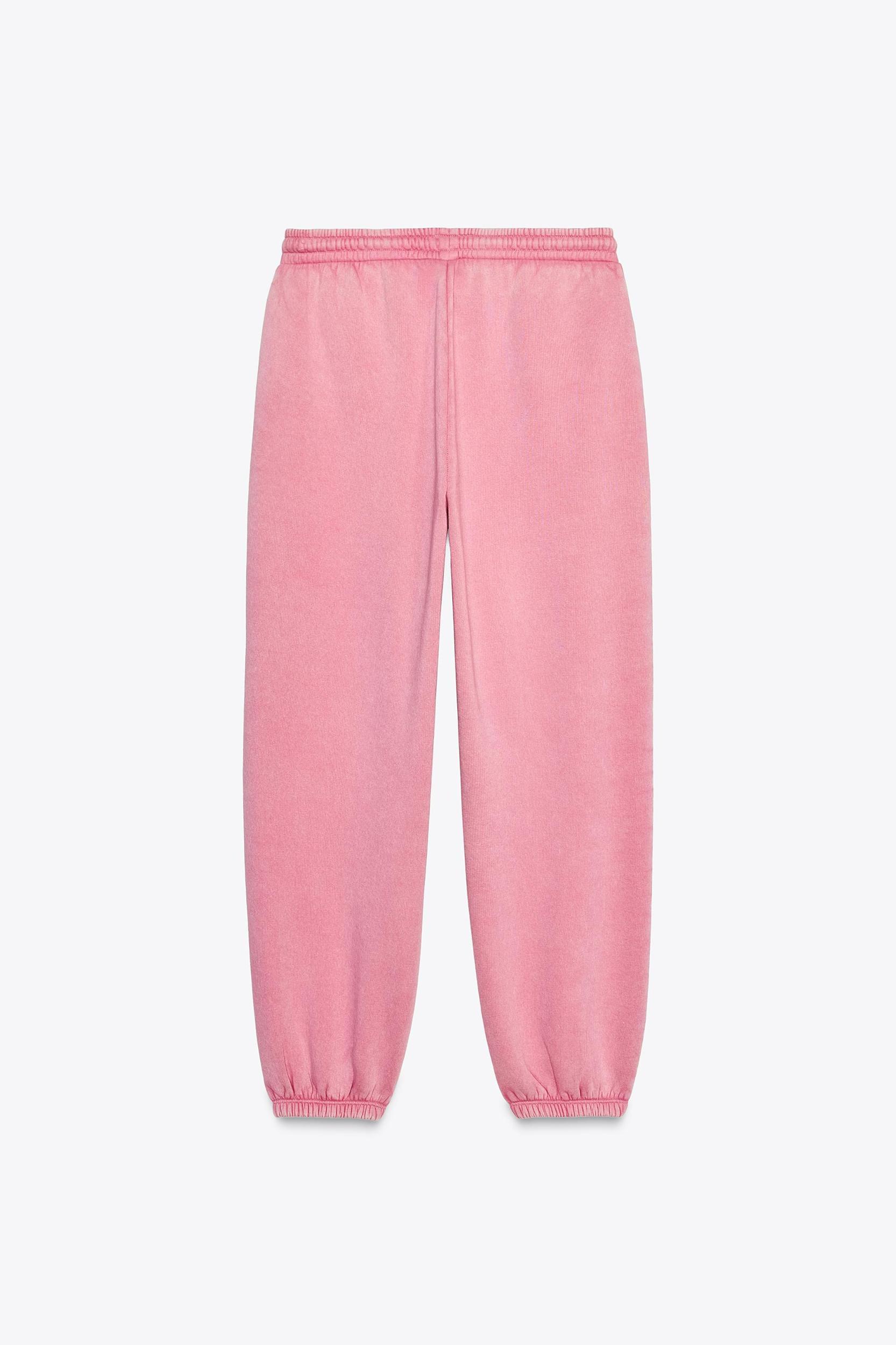 WASHED EFFECT TEXT DETAIL SWEATPANTS Product Image