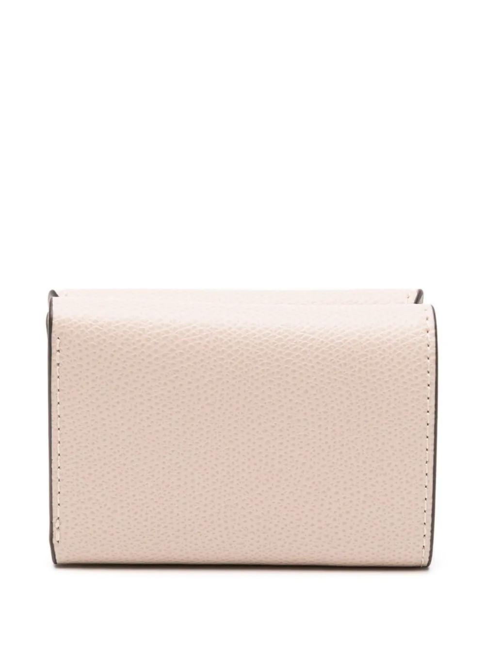 FURLA Camelia Logo-plaque Leather Wallet In Cream Product Image