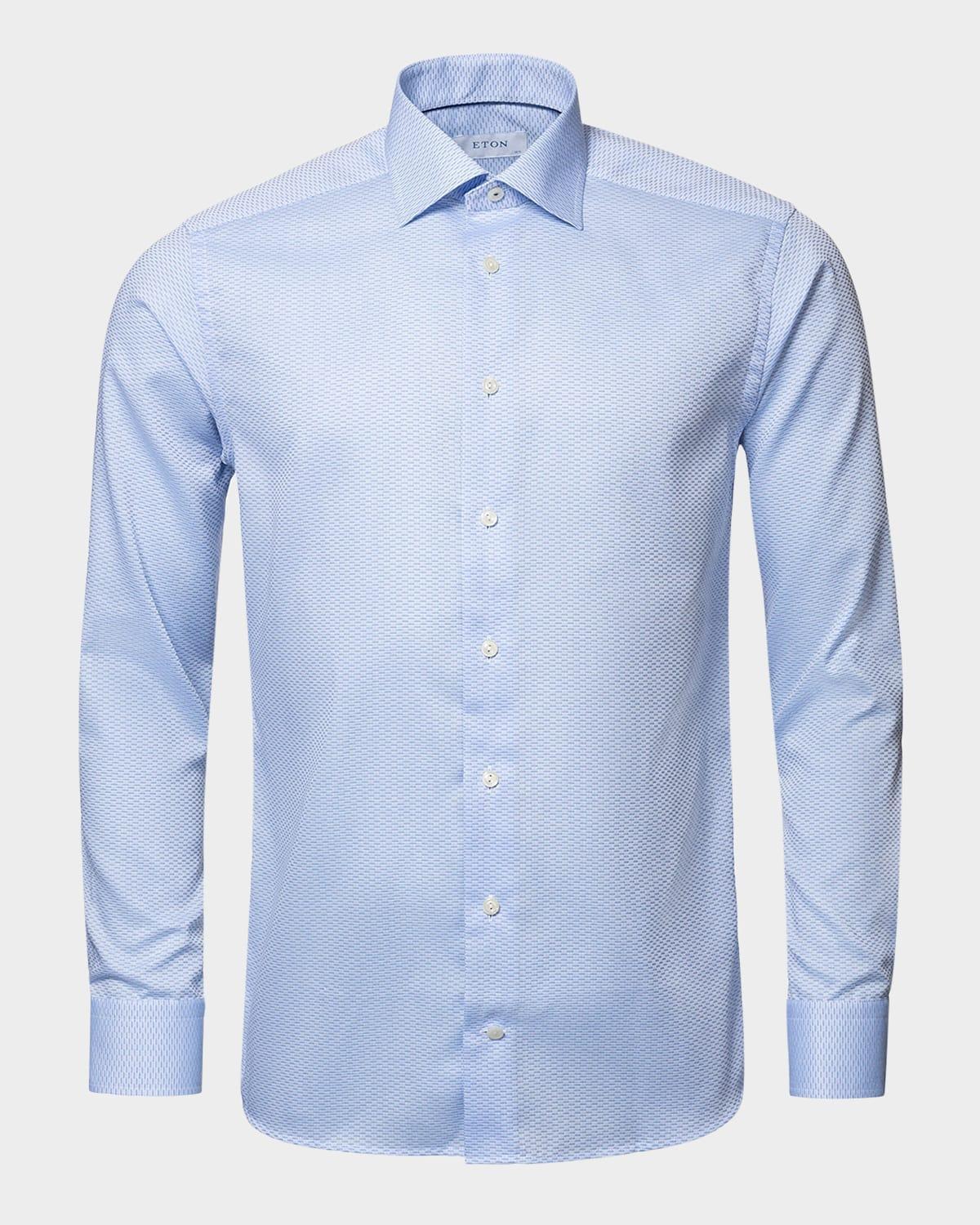 Mens Classic-Fit Textured Solid Button-Front Shirt Product Image