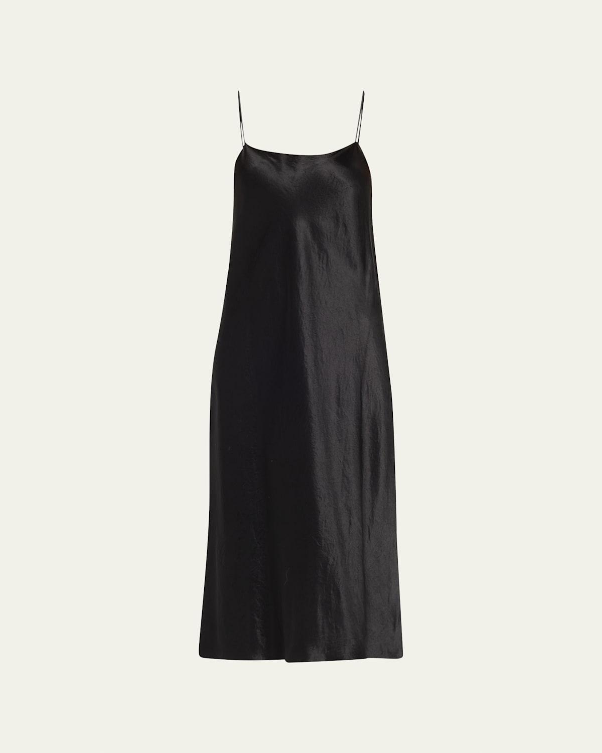 Satin Midi Slip Dress Product Image