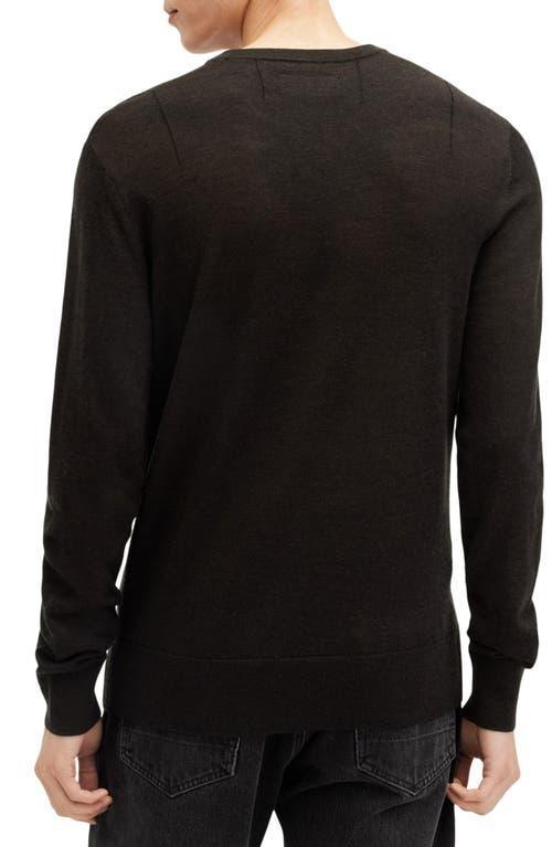 ALLSAINTS Mode Merino Wool Crewneck Sweater In Coffee Brown Product Image