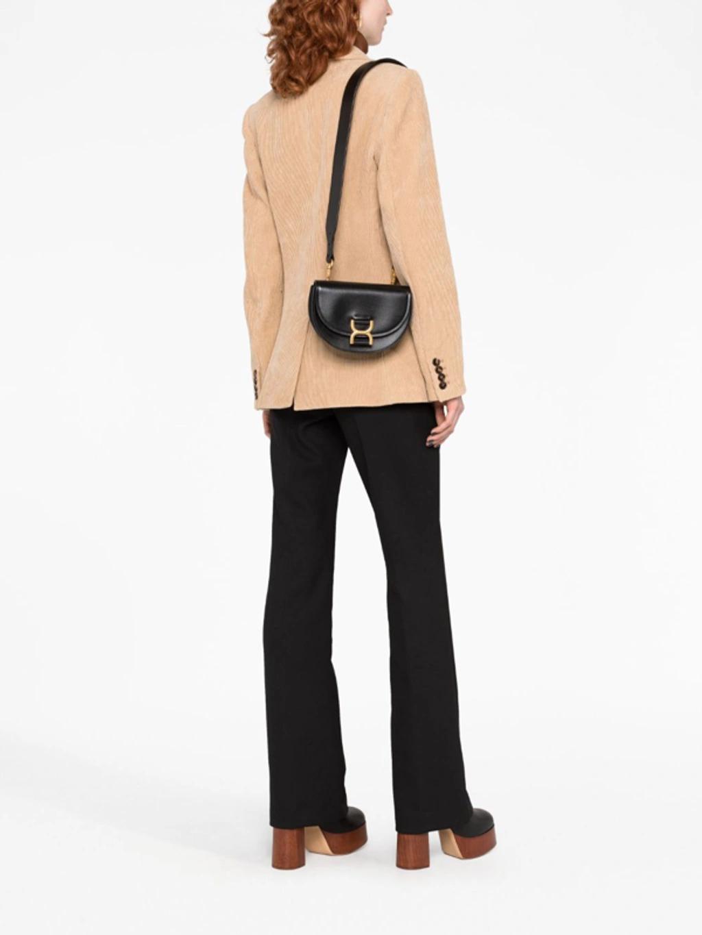 CHLOÉ Logo-plaque Shoulder Bag In Black Product Image