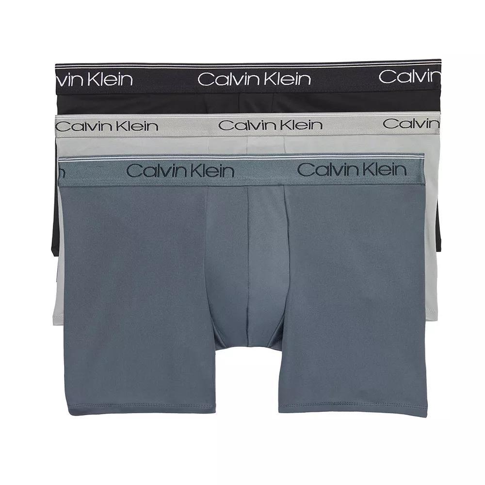 Men’s Calvin Klein 3-Pack Microfiber Stretch Low-Rise Trunks, Men's,  Product Image