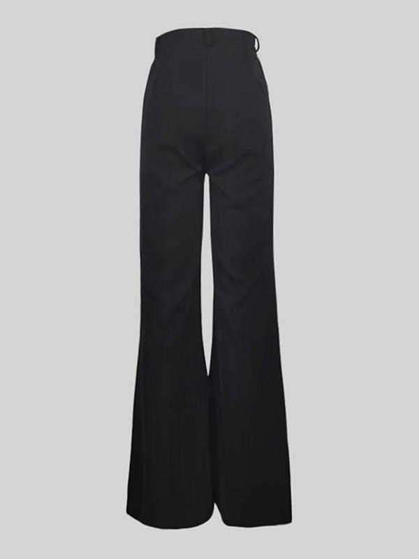 Loose Wide Leg High-Waisted Solid Color Pants Trousers Product Image