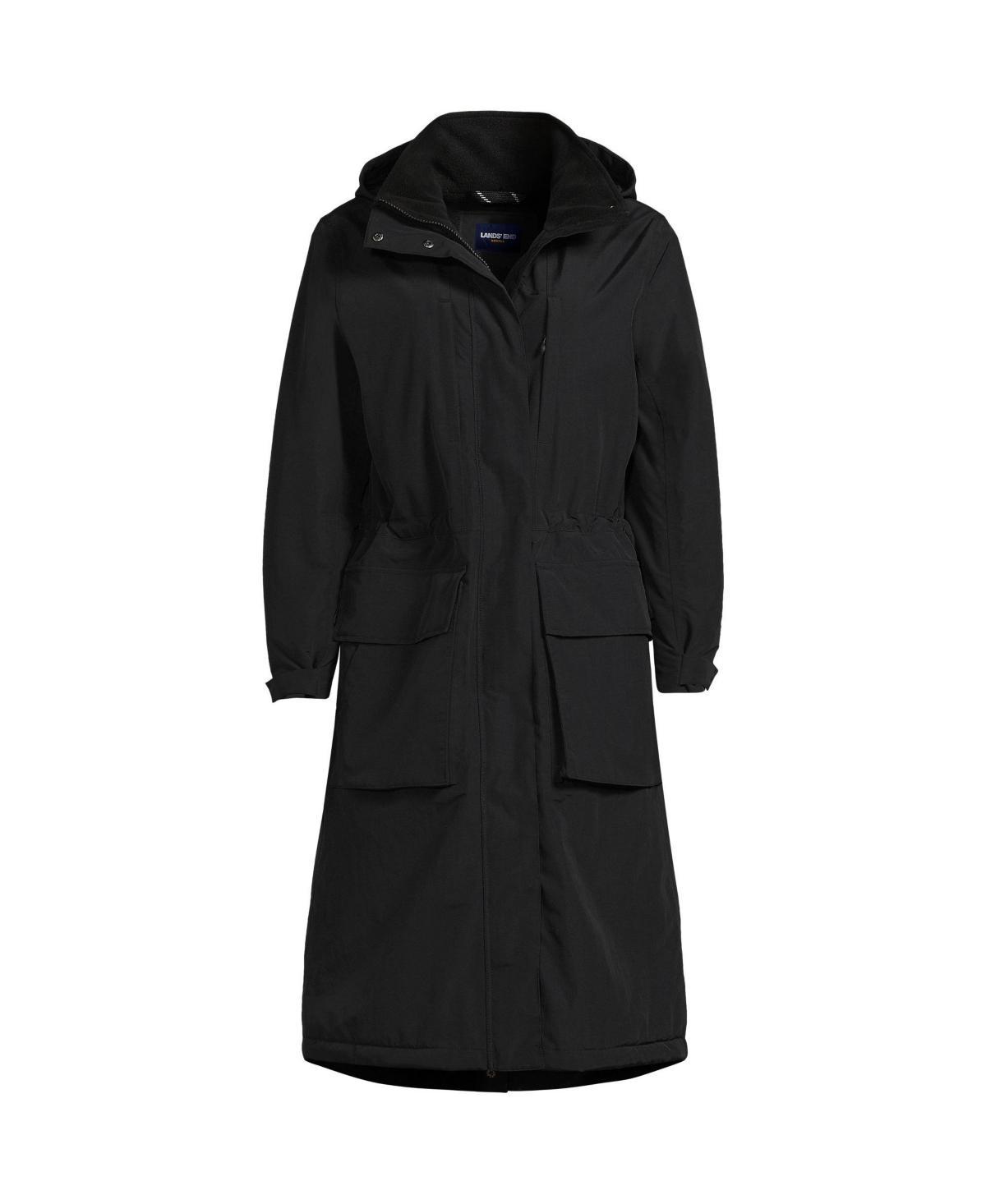 Petite Lands' End Squall Waterproof Insulated Winter Stadium Maxi Coat, Women's, Size: XS Petite, Black Product Image