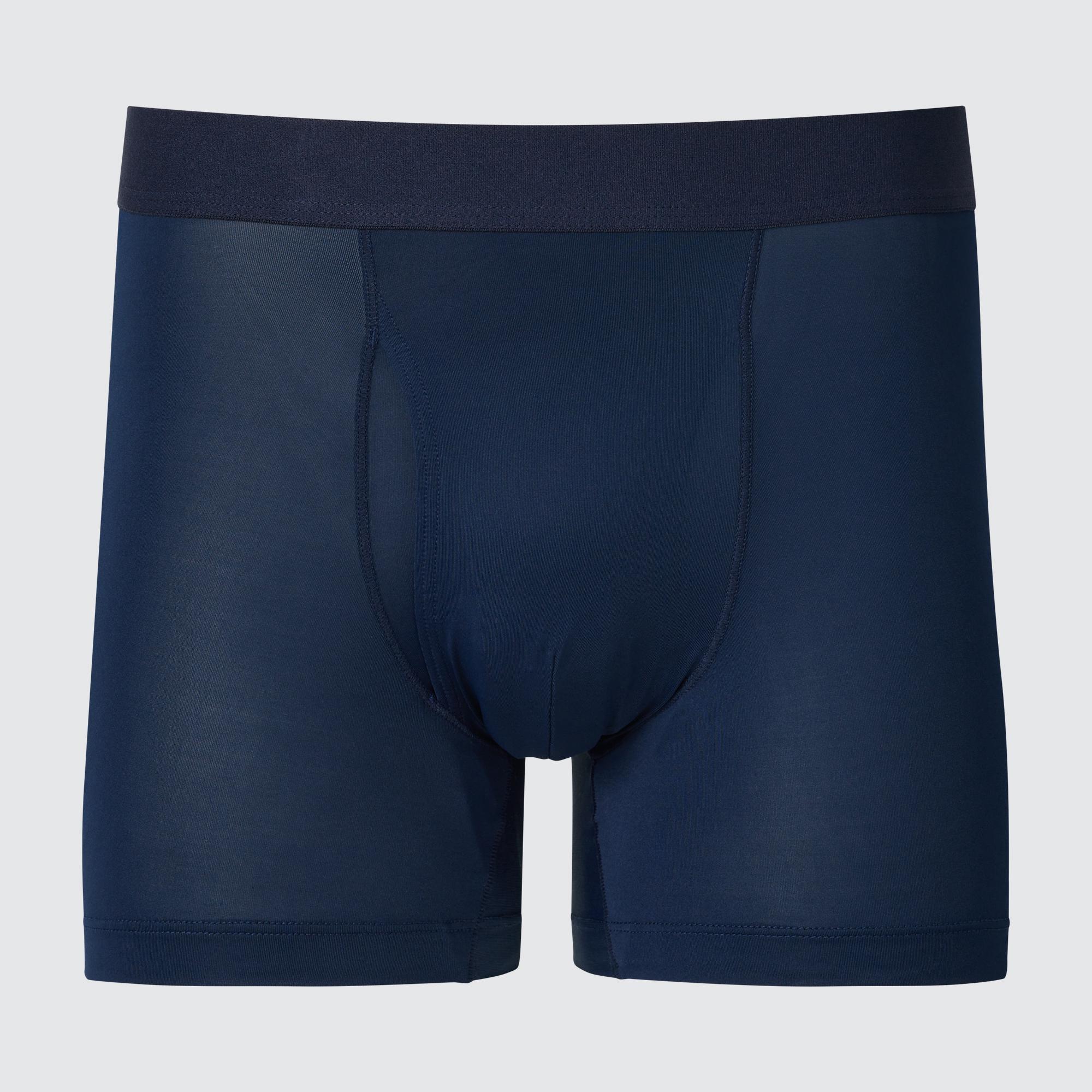 Mens AIRism Boxer Briefs Navy Small UNIQLO US Product Image