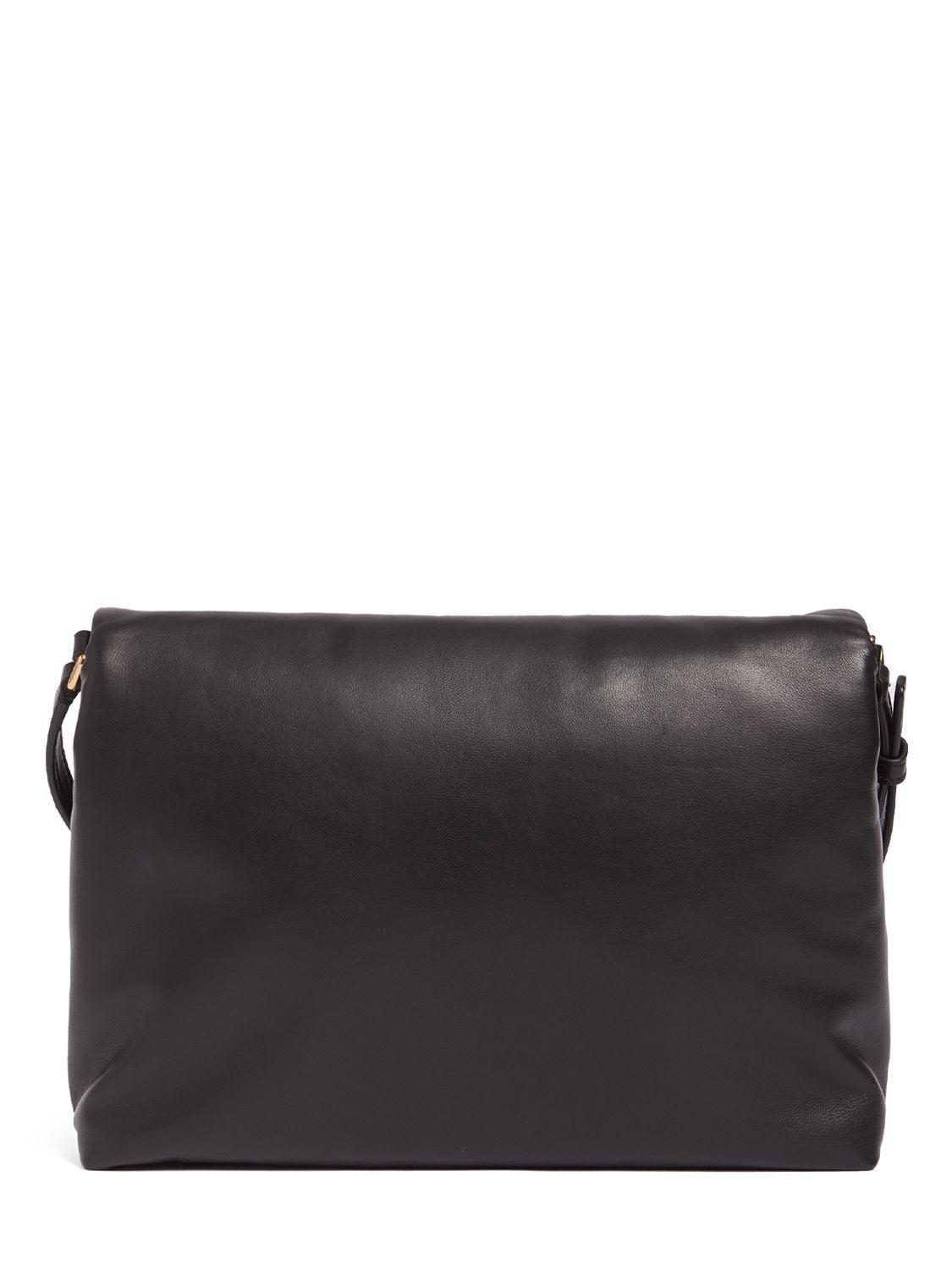 Medium Logo Soft Nappa Shoulder Bag In Black Product Image