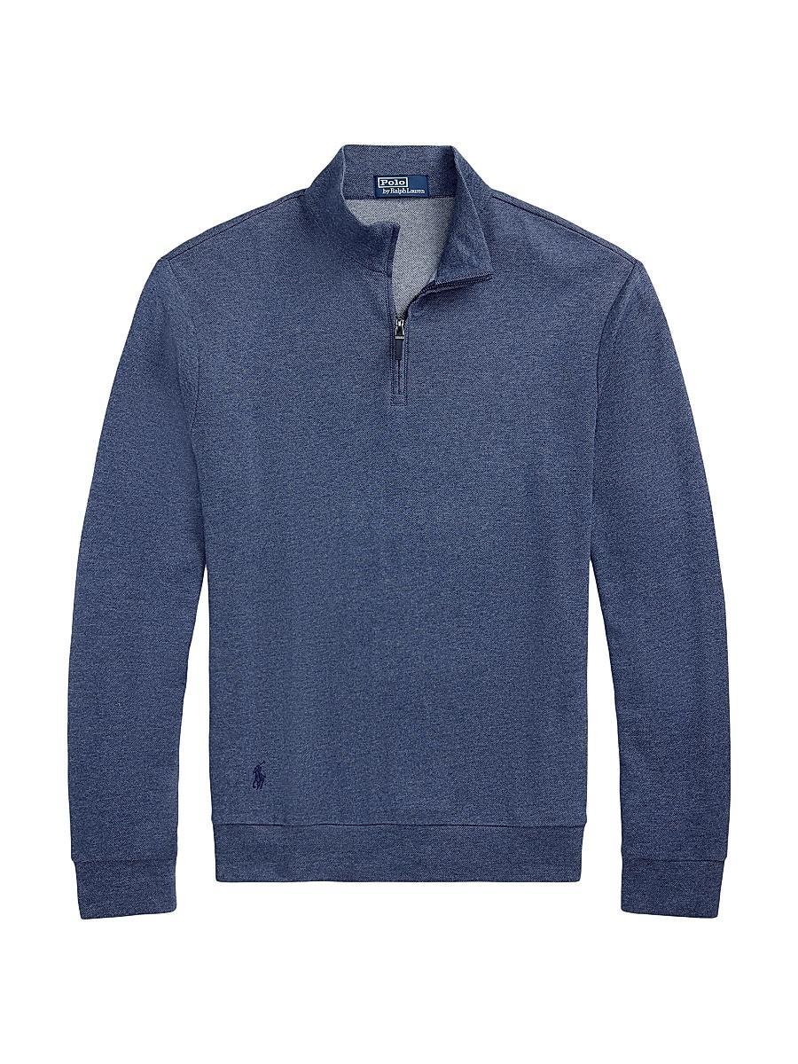 Mens Double-Knit Jacquard Quarter-Zip Sweater Product Image