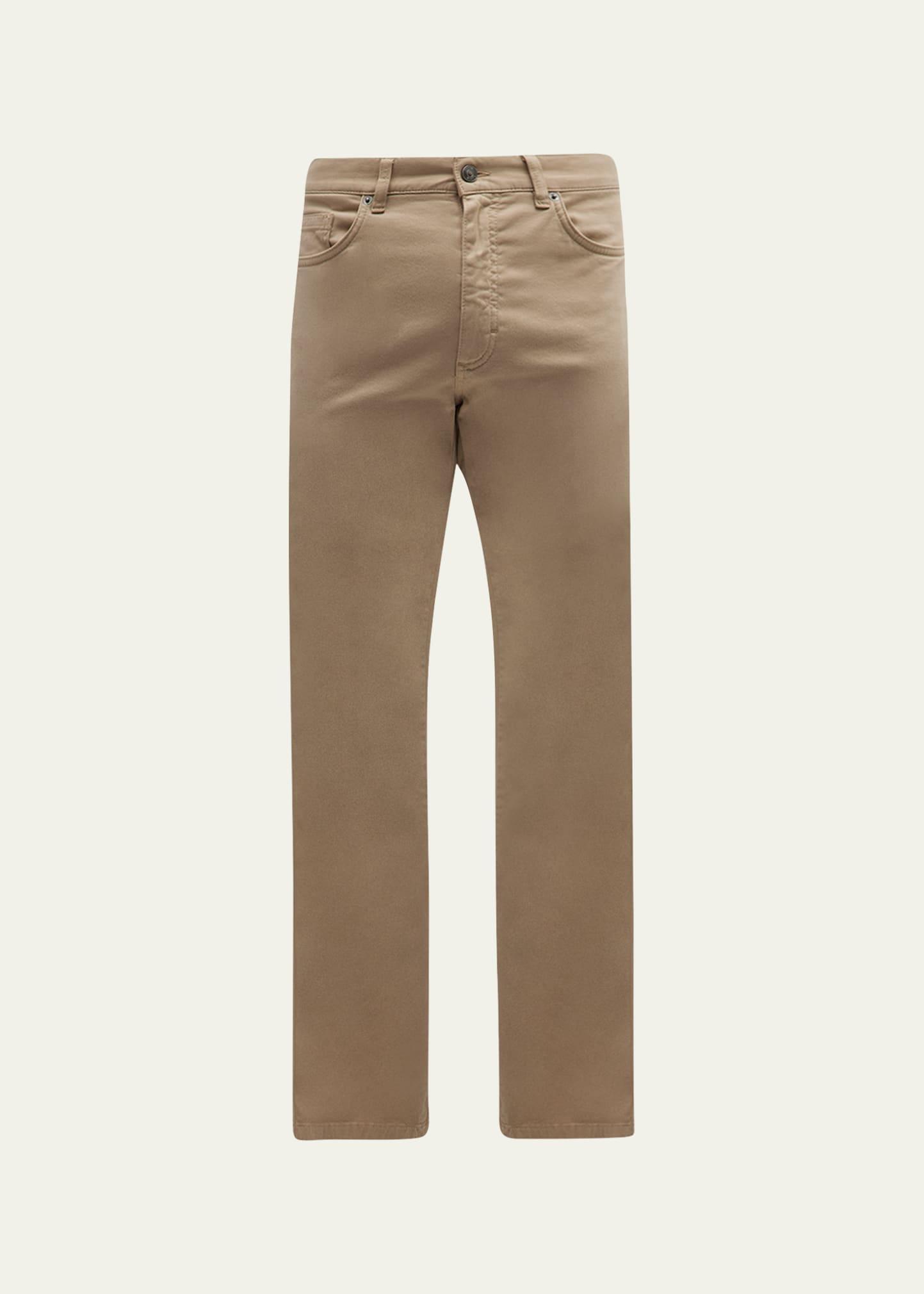 Mens Brushed Cotton 5-Pocket Trousers Product Image