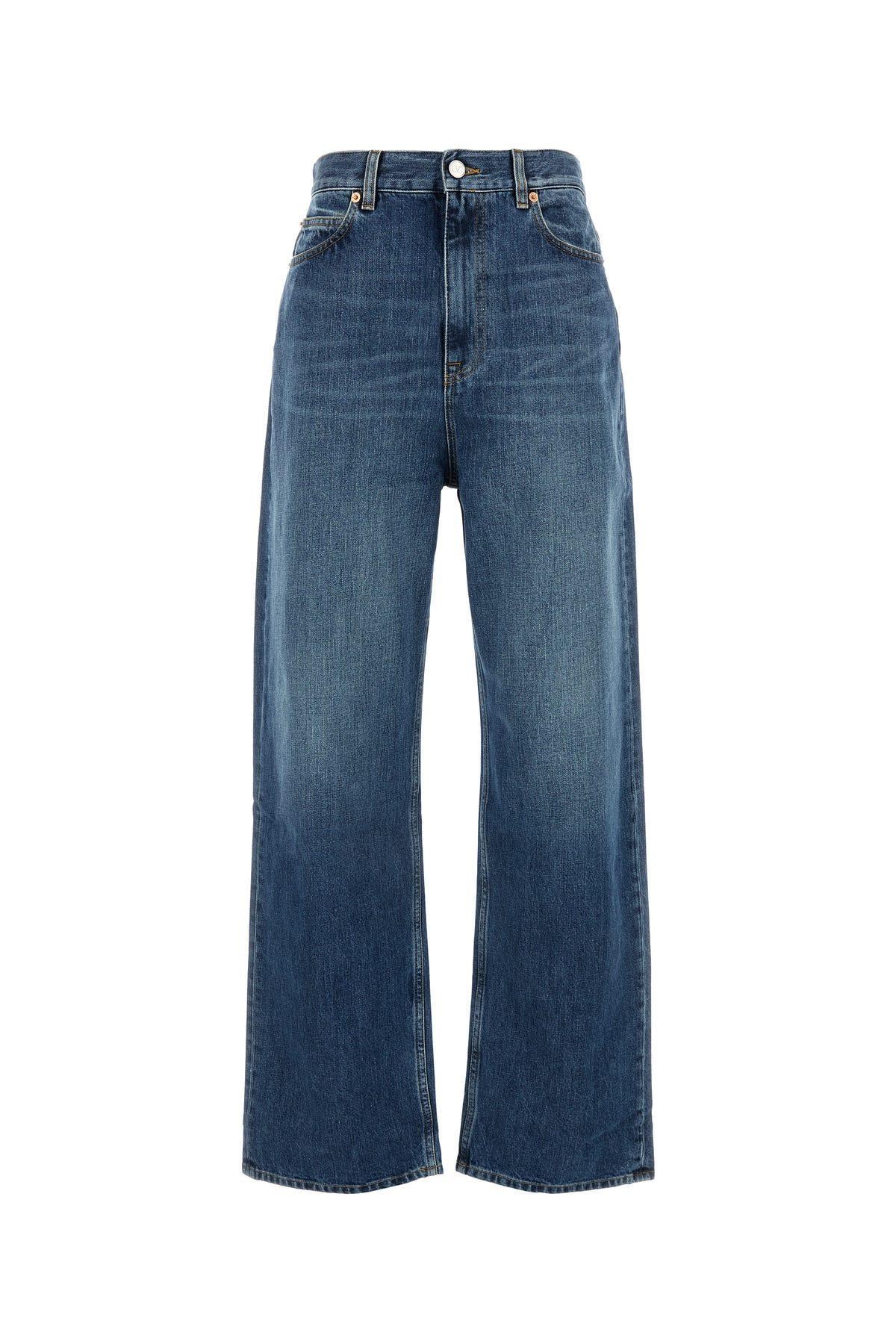 VALENTINO Denim Boyfriend Jeans In Blue Product Image