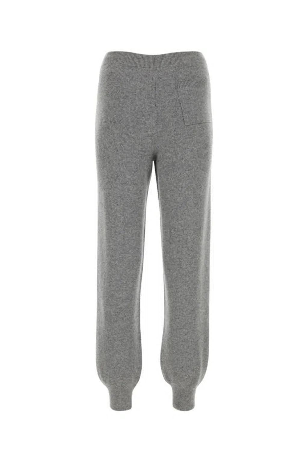 Luxe Cashmere Knit Joggers In Gray Product Image