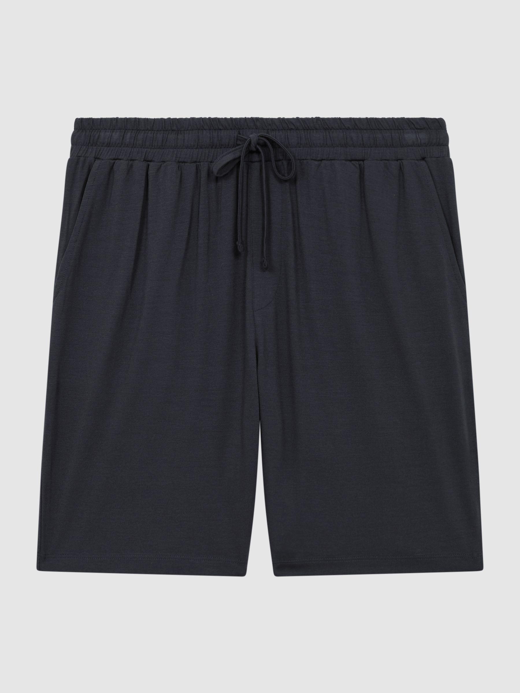Jersey Drawstring Shorts in Charcoal Product Image