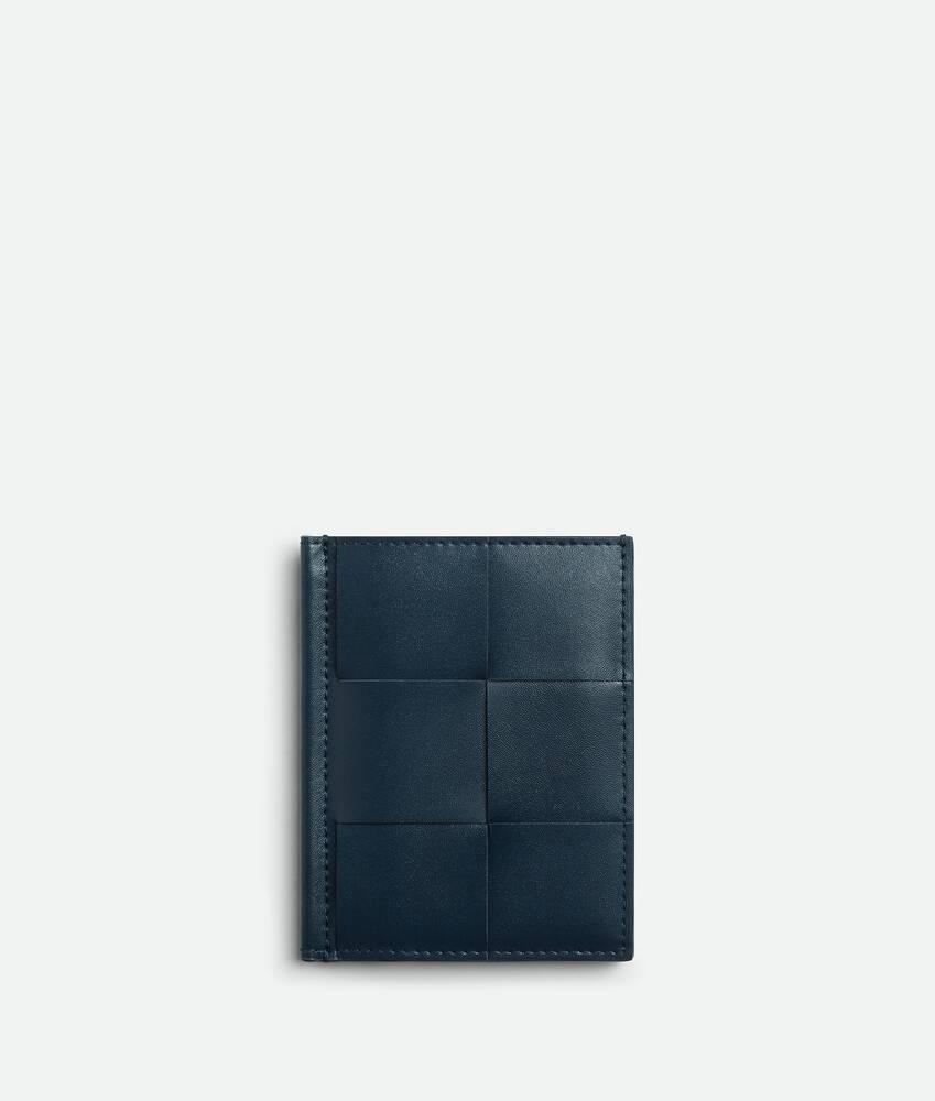 Men's Cassette Slim Flap Card Case in Deep blue/ambra Product Image
