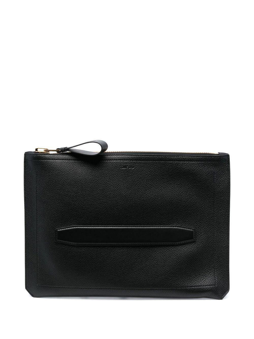 TOM FORD Debossed-logo Leather Laptop Case In Black Product Image