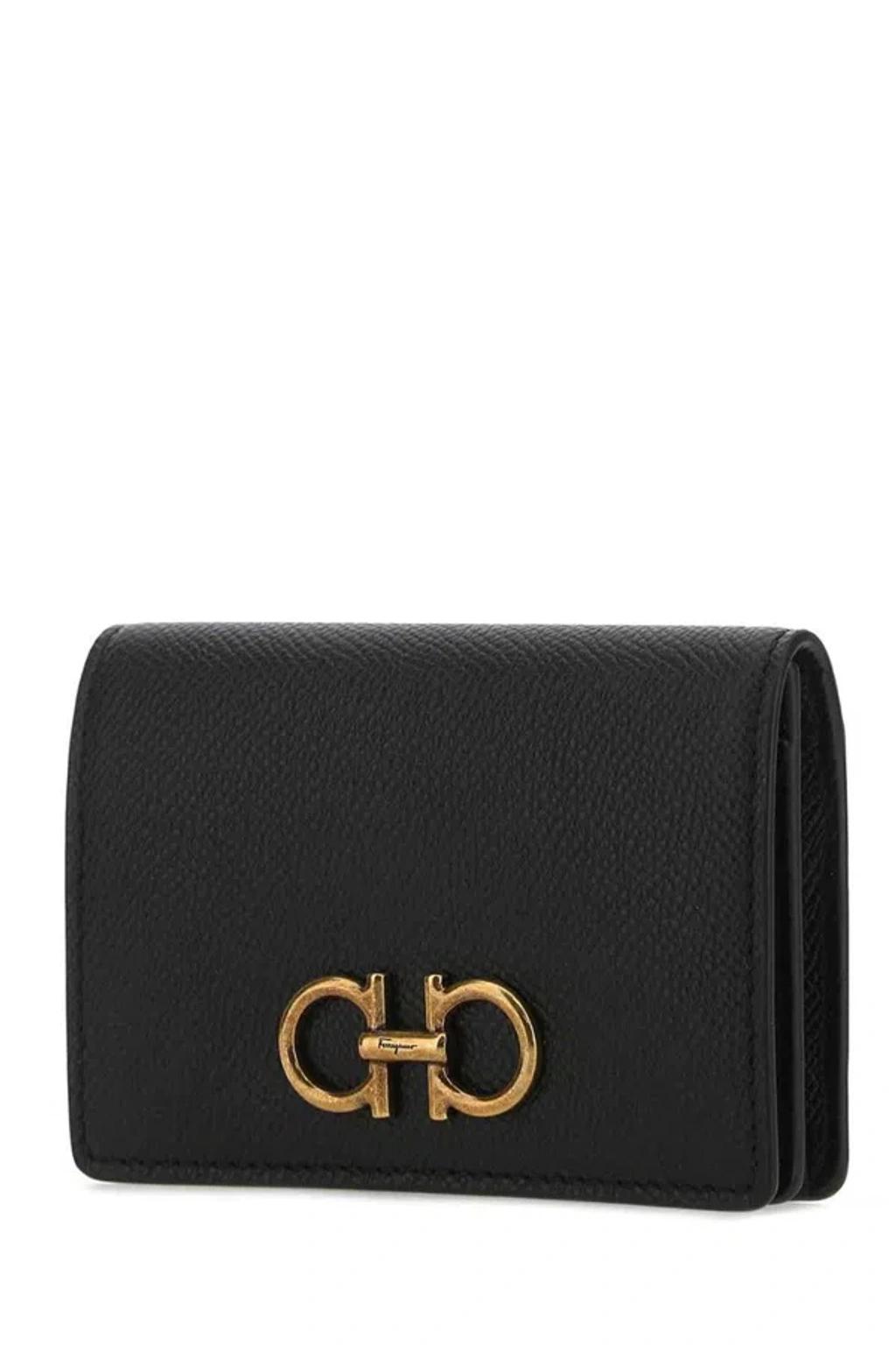 FERRAGAMO Logo-plaque Wallet In Black Product Image