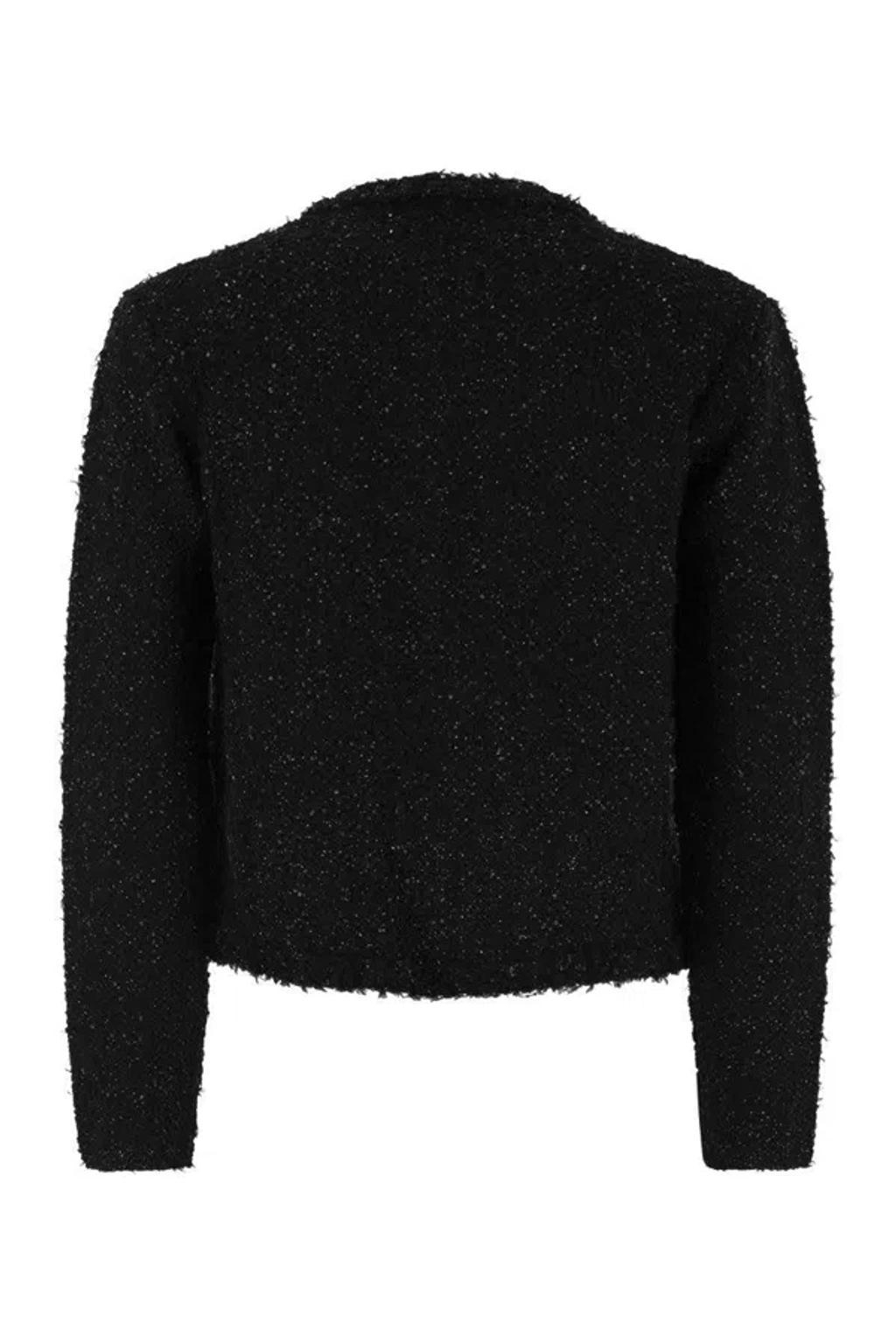 FABIANA FILIPPI Tweed-effect Yarn Cardigan In Black Product Image