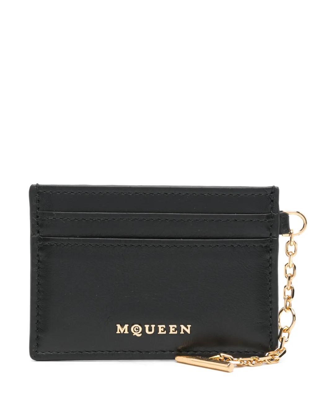 ALEXANDER MCQUEEN Sling Card Holder In Black Product Image