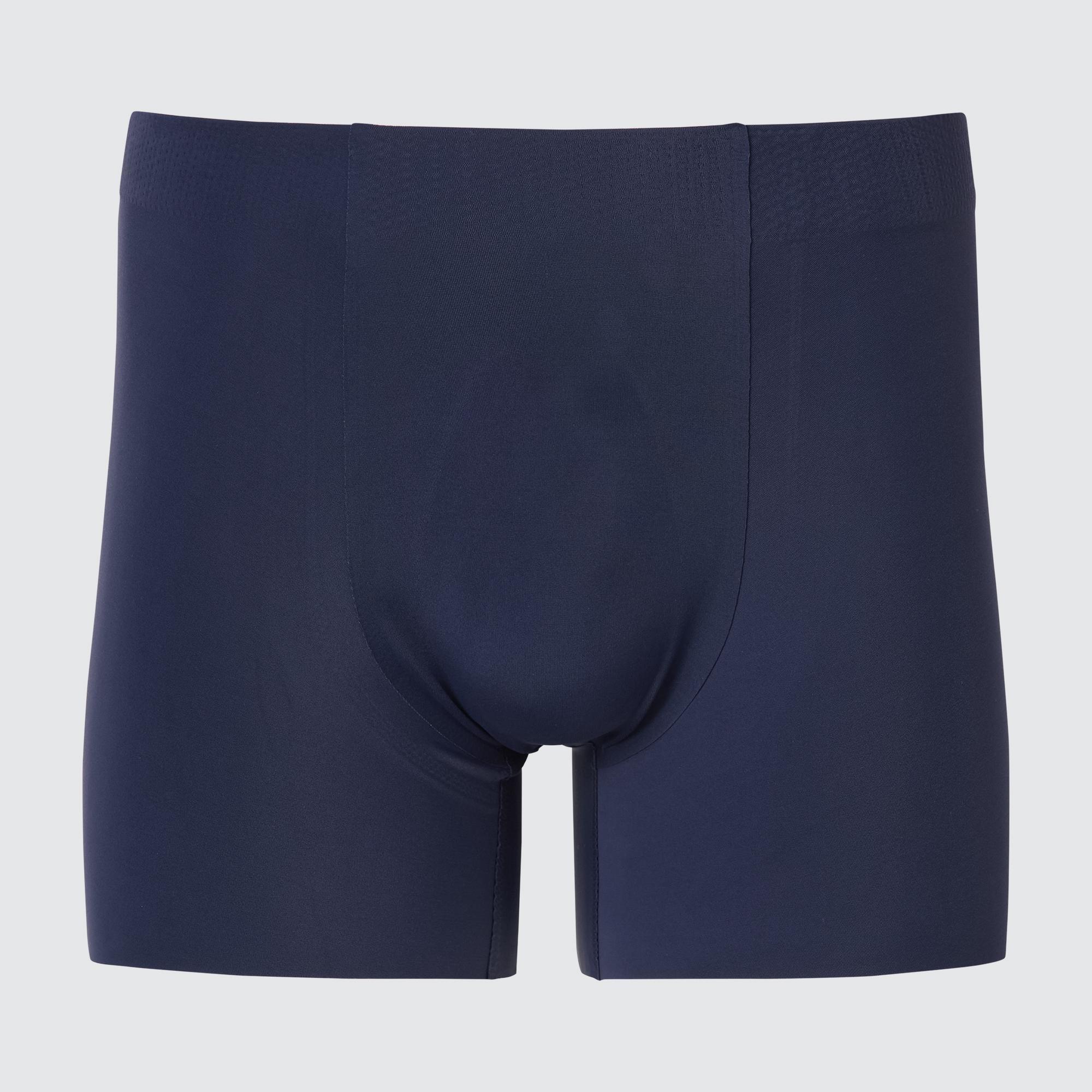 Mens AIRism Ultra Seamless Boxer Briefs Navy 3XL UNIQLO US Product Image