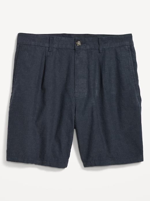 Slim Linen-Blend Chino Shorts -- 7-inch inseam Product Image