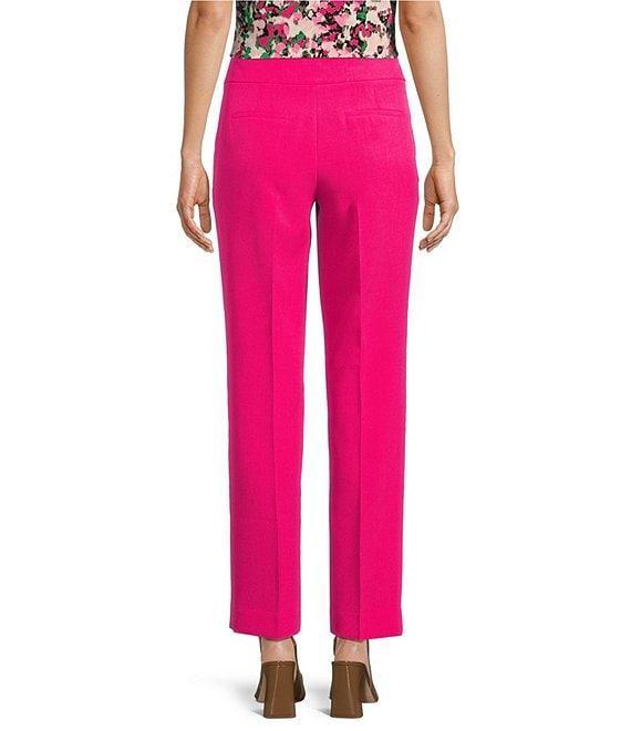 Kasper Stretch Crepe Fly Front Slim Pants Product Image