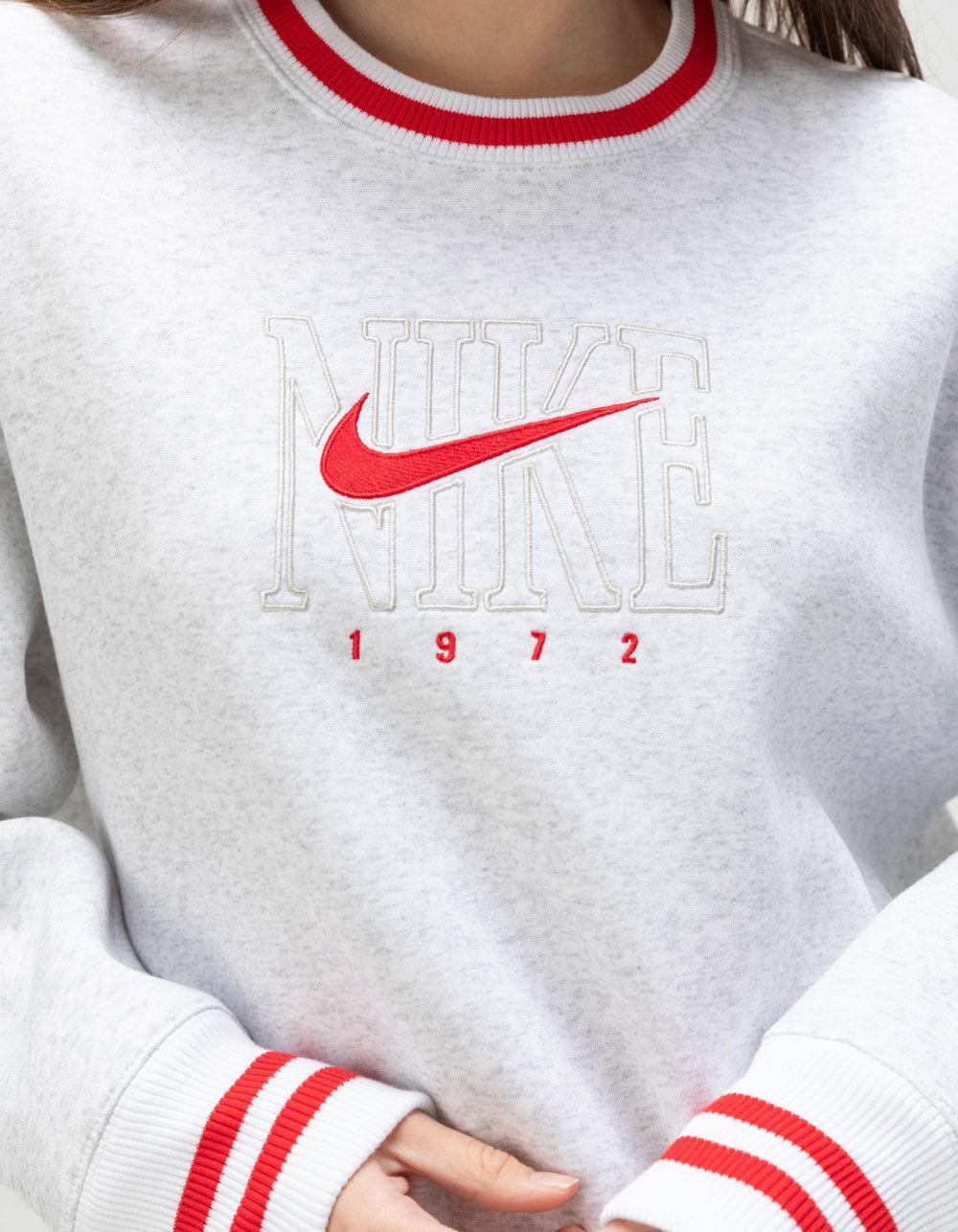 NIKE Sportswear Phoenix Fleece Womens Oversized Crewneck Sweatshirt - LIGHT GRAY Product Image