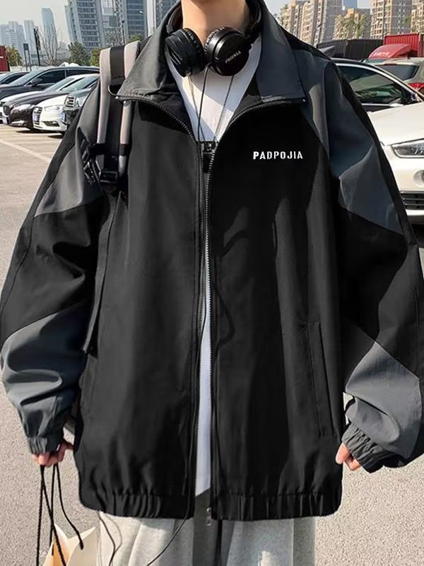 Men's Contrast Zip Up Jacket Product Image